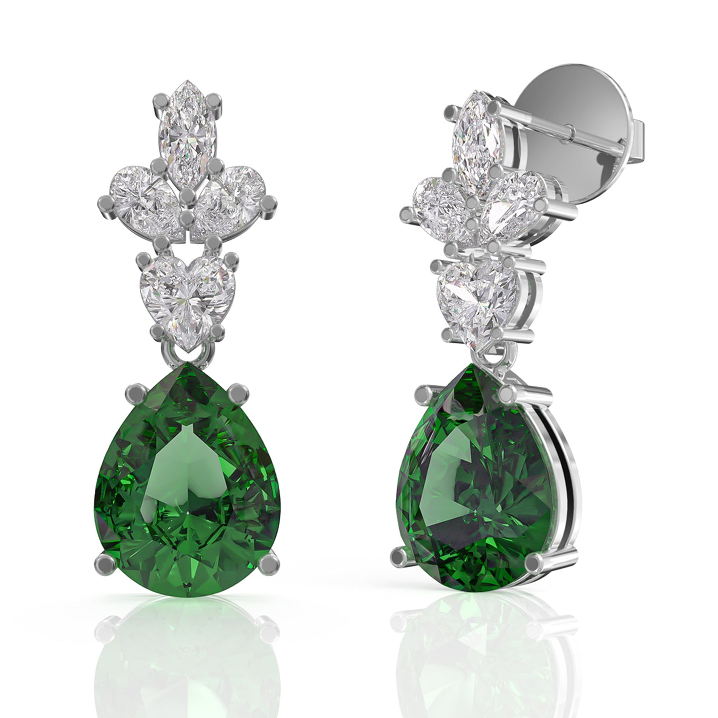 Crystal Green Diamond Earring