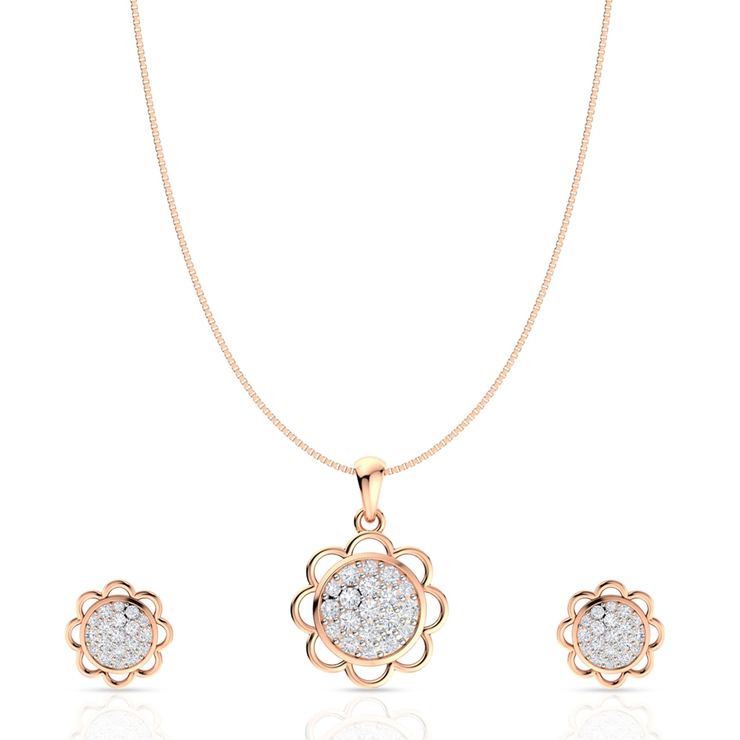 Shining Sphere Silver Pendant Set
