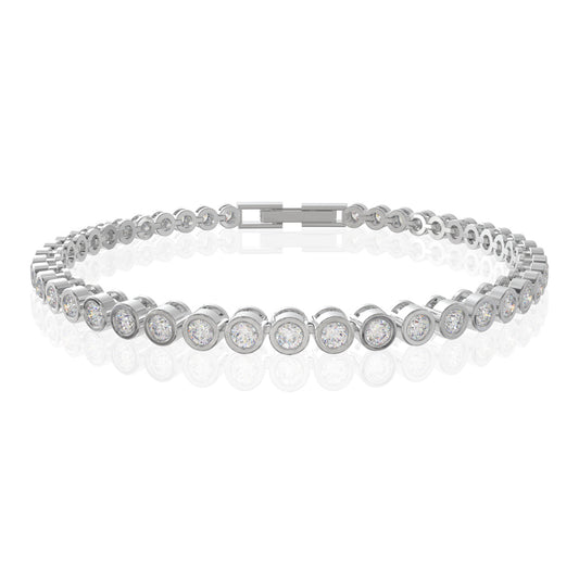 Sparkling Silver Tennis Bracelet