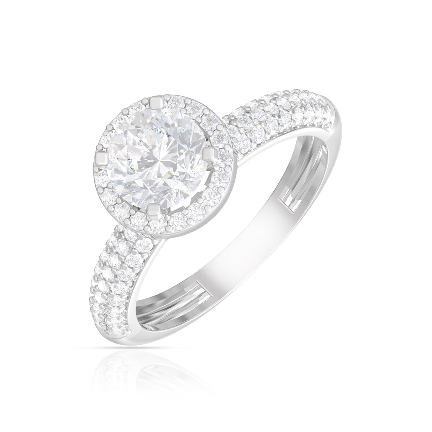 Delicate Solitaire Silver Ring