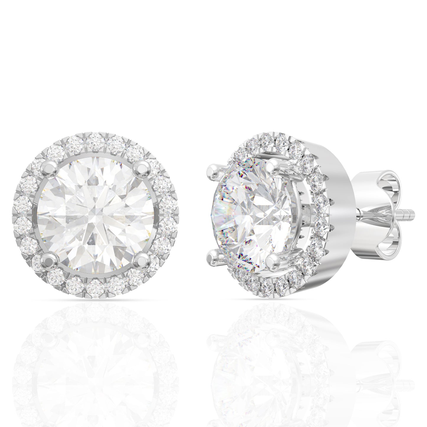 Silver Shine Zircon Diamond Earrings
