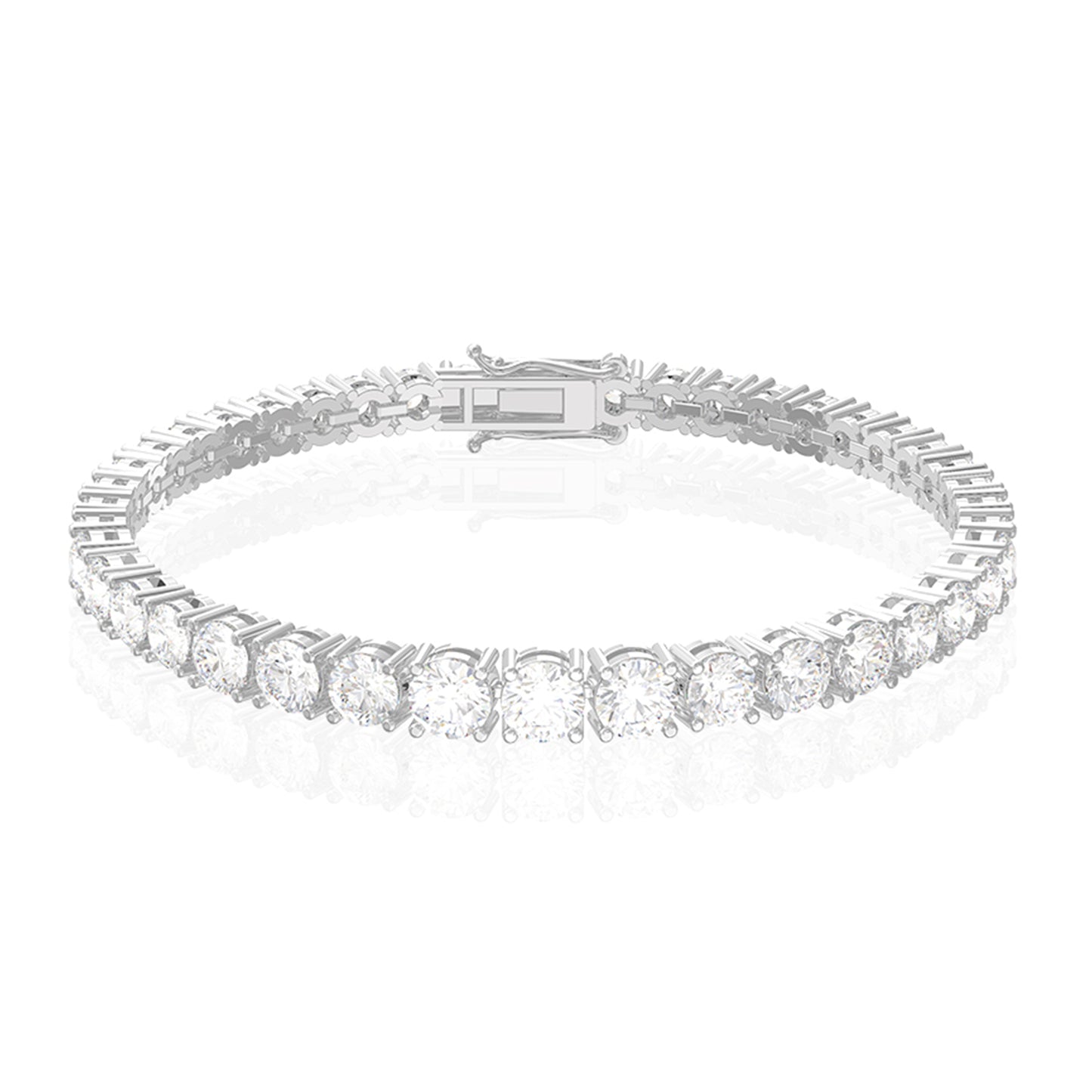 Classic Silver Tennis Bracelet