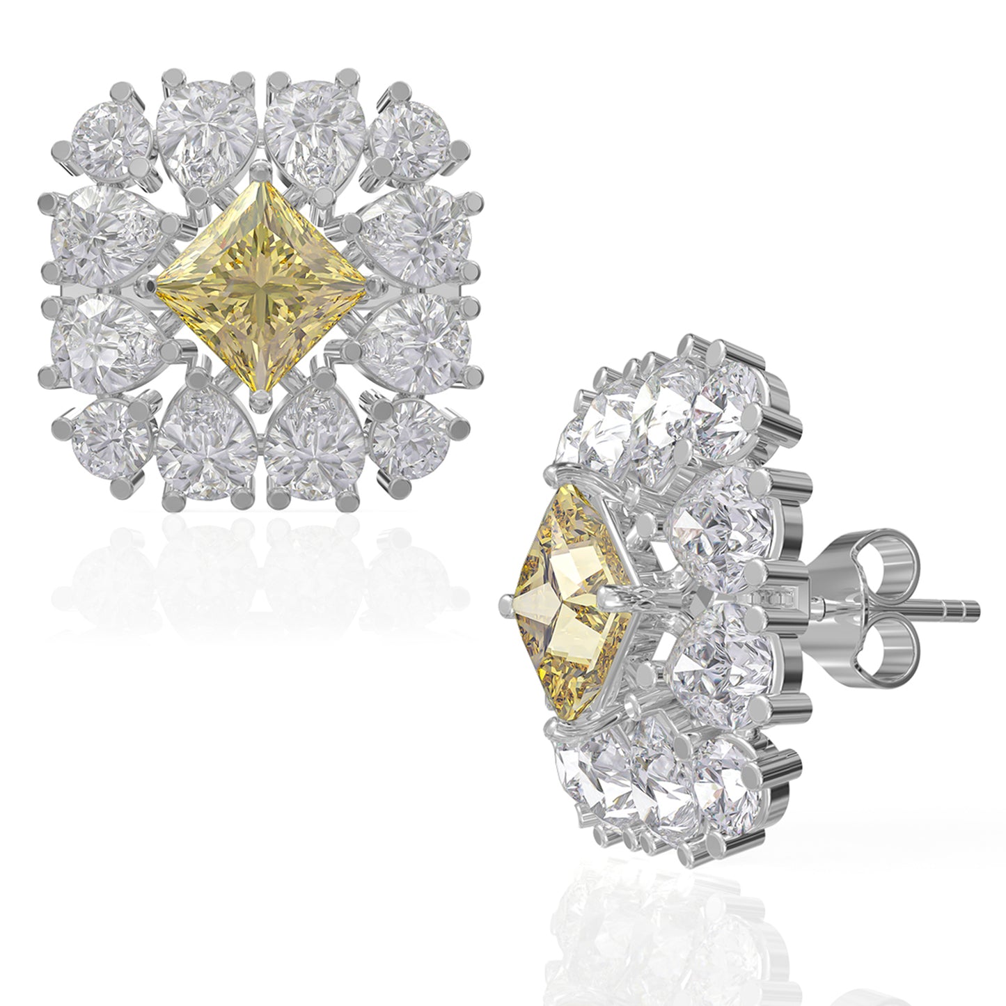 Yellow Elegant Saga Earrings