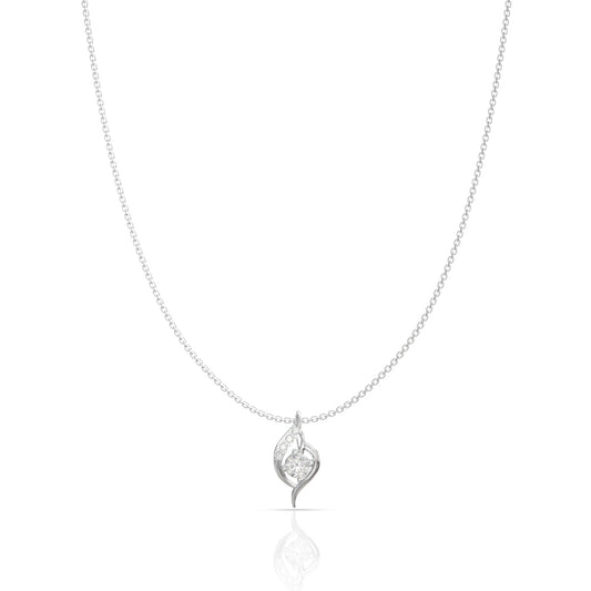 Silver Pearl Maiden Pendant with Link Chain