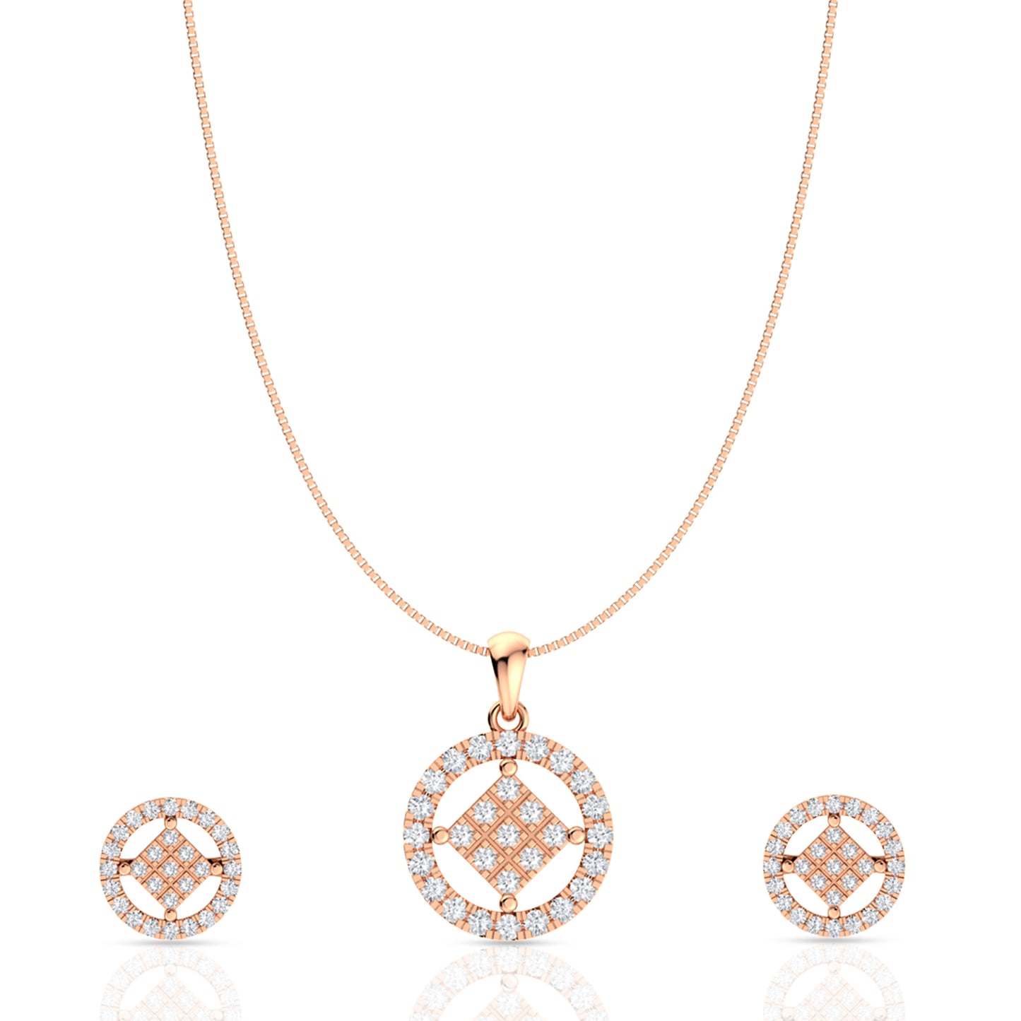 Evergreen Diamond Pendant Set In Silver