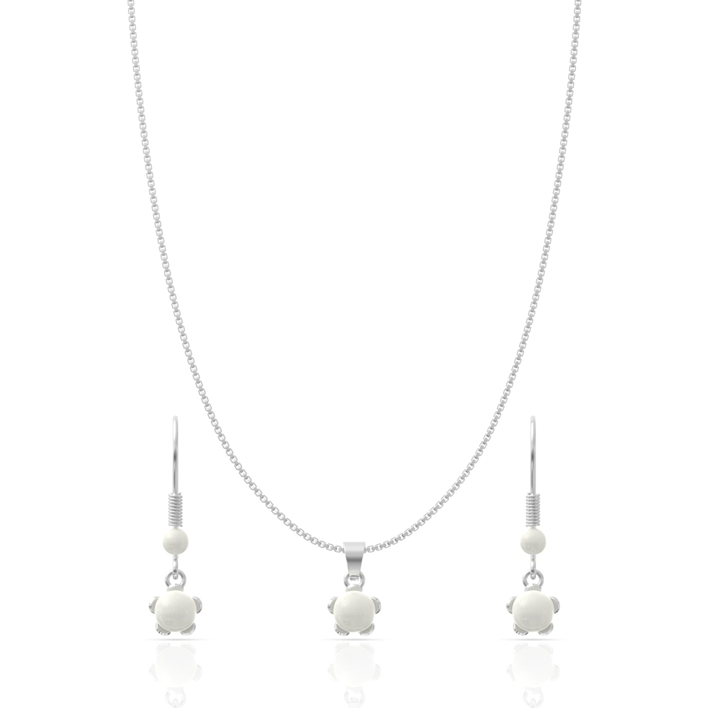 Classic White Pearl Silver Pendant