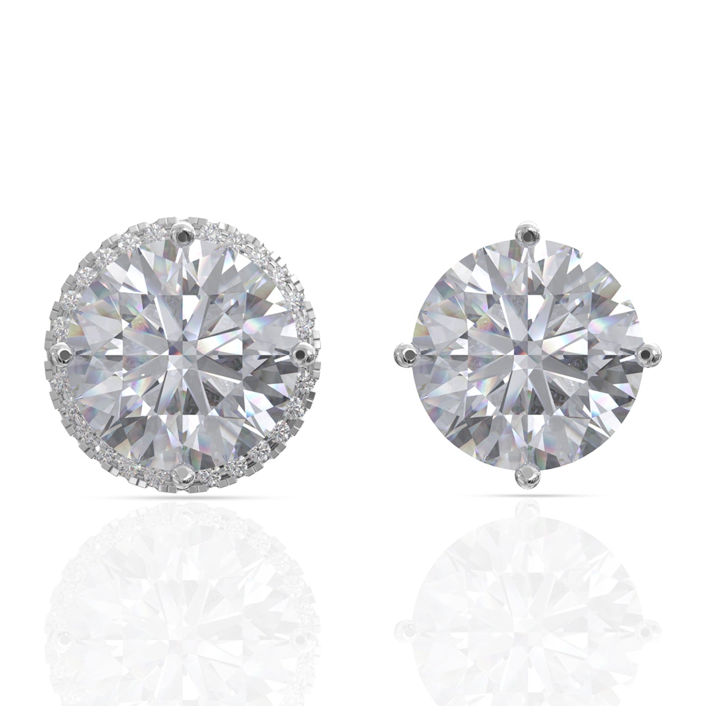 Solitaire Silver Mesmerizing Diamond Convertible Earrings