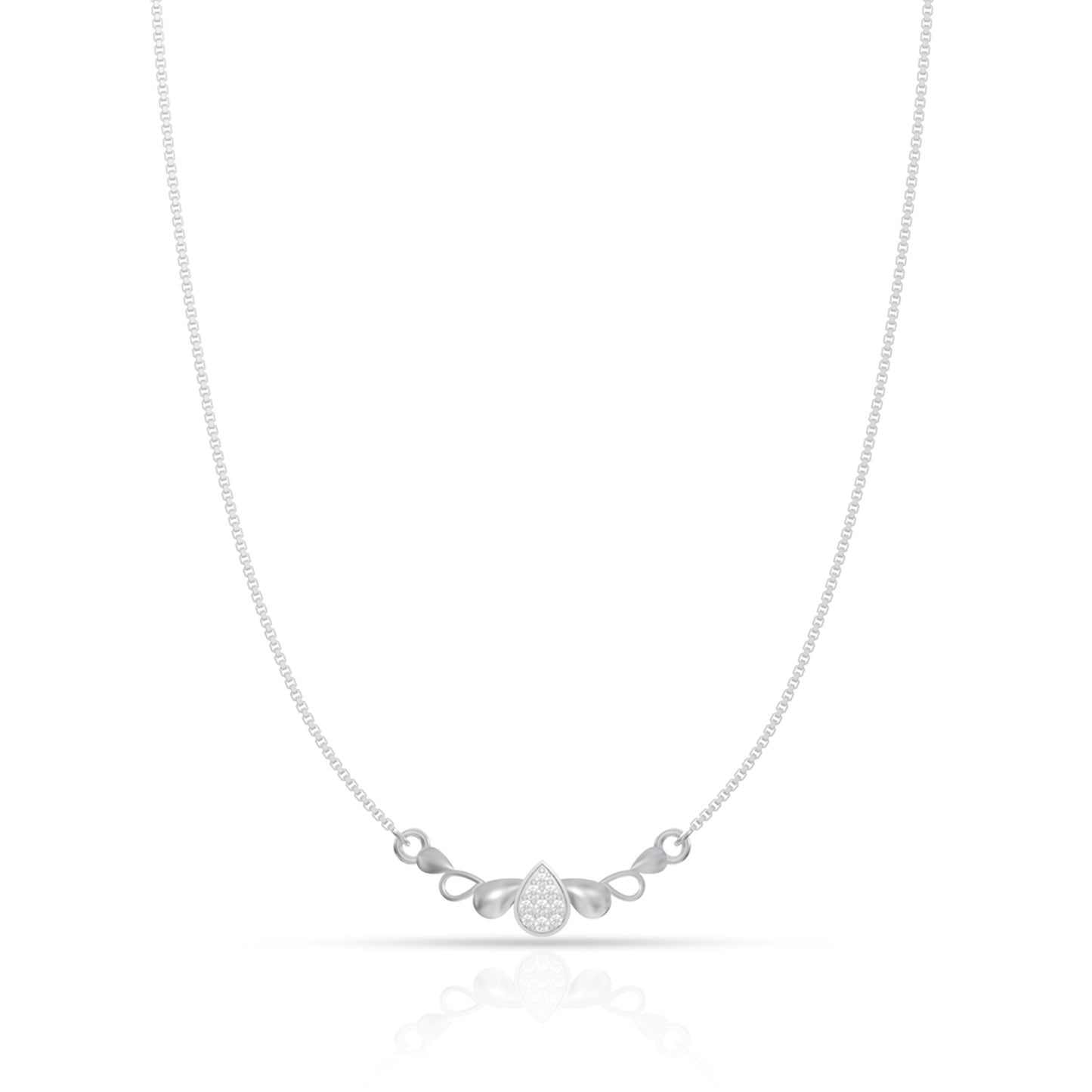 Silver Crystal Studded Pendant
