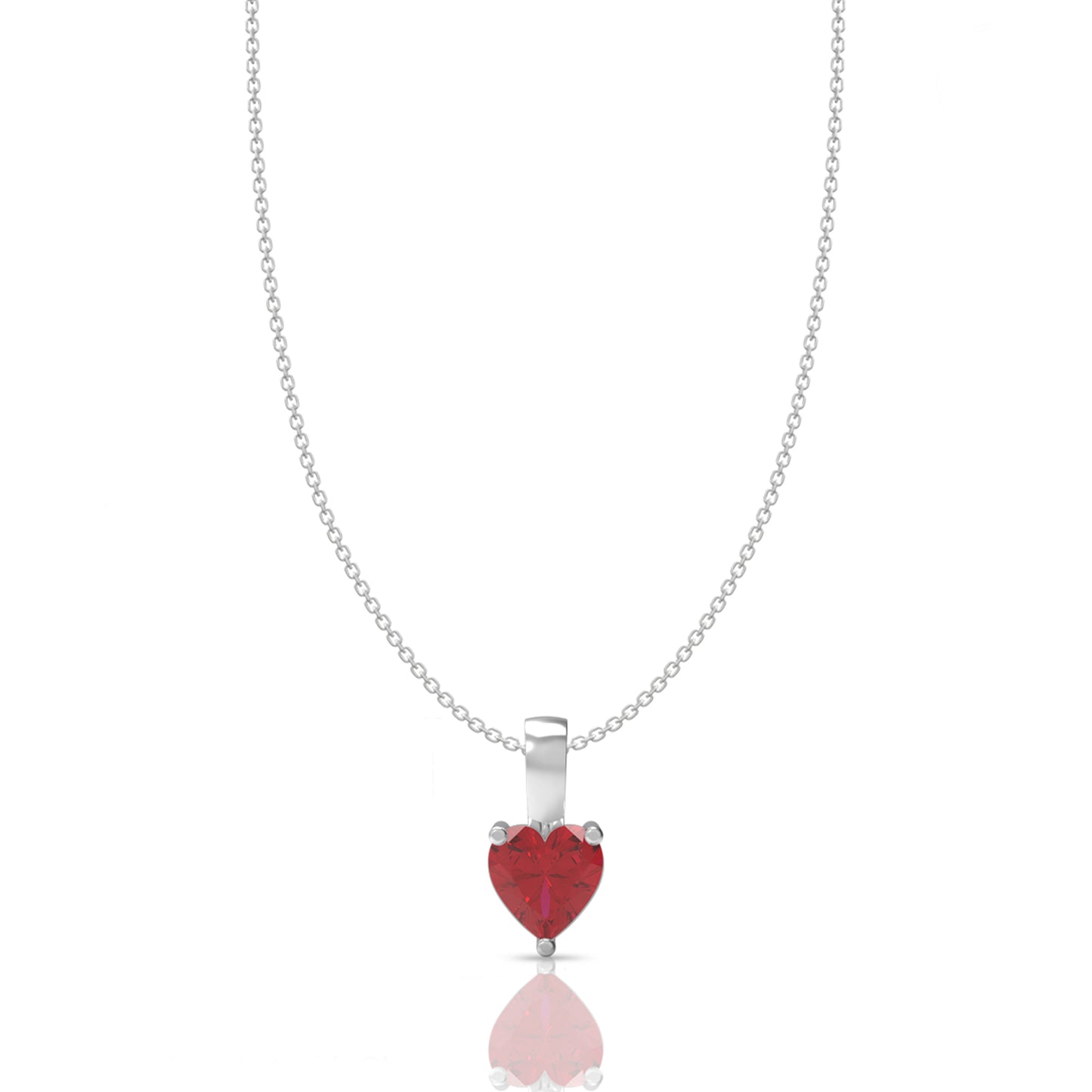 Elegant Red Heart 925 Sterling Silver Locket