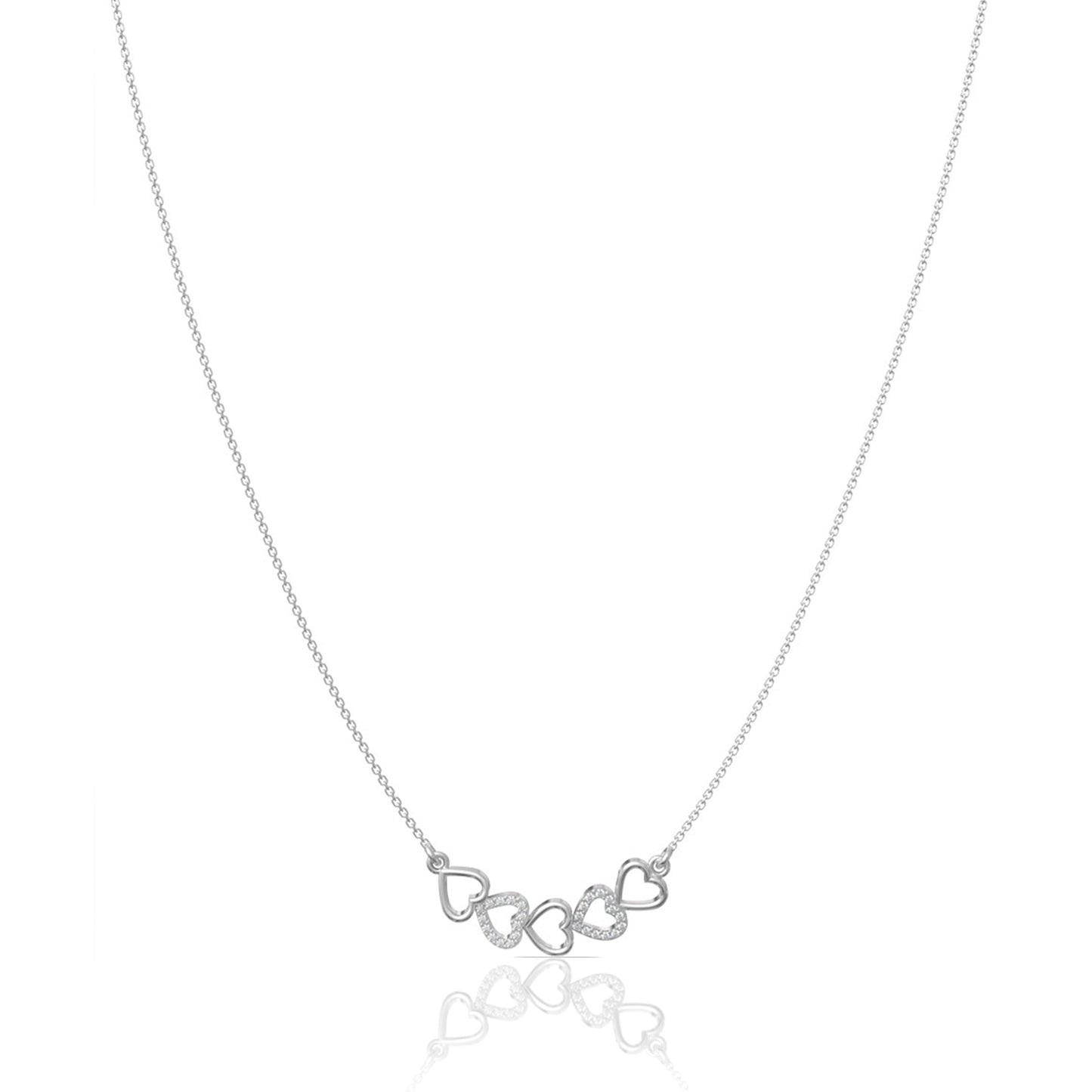 Silver Flowing Heart Pendant