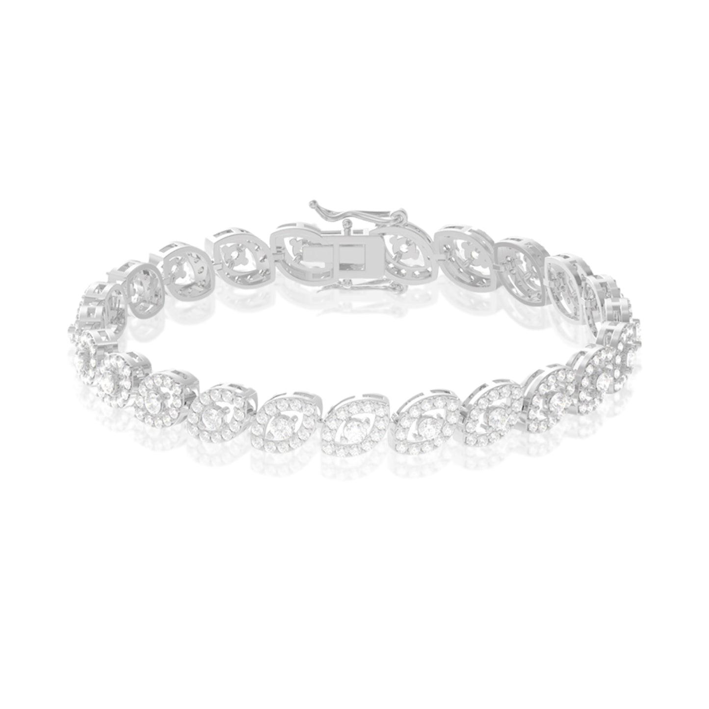 925 Sterling Silver Crystal Cubic Tennis Bracelet