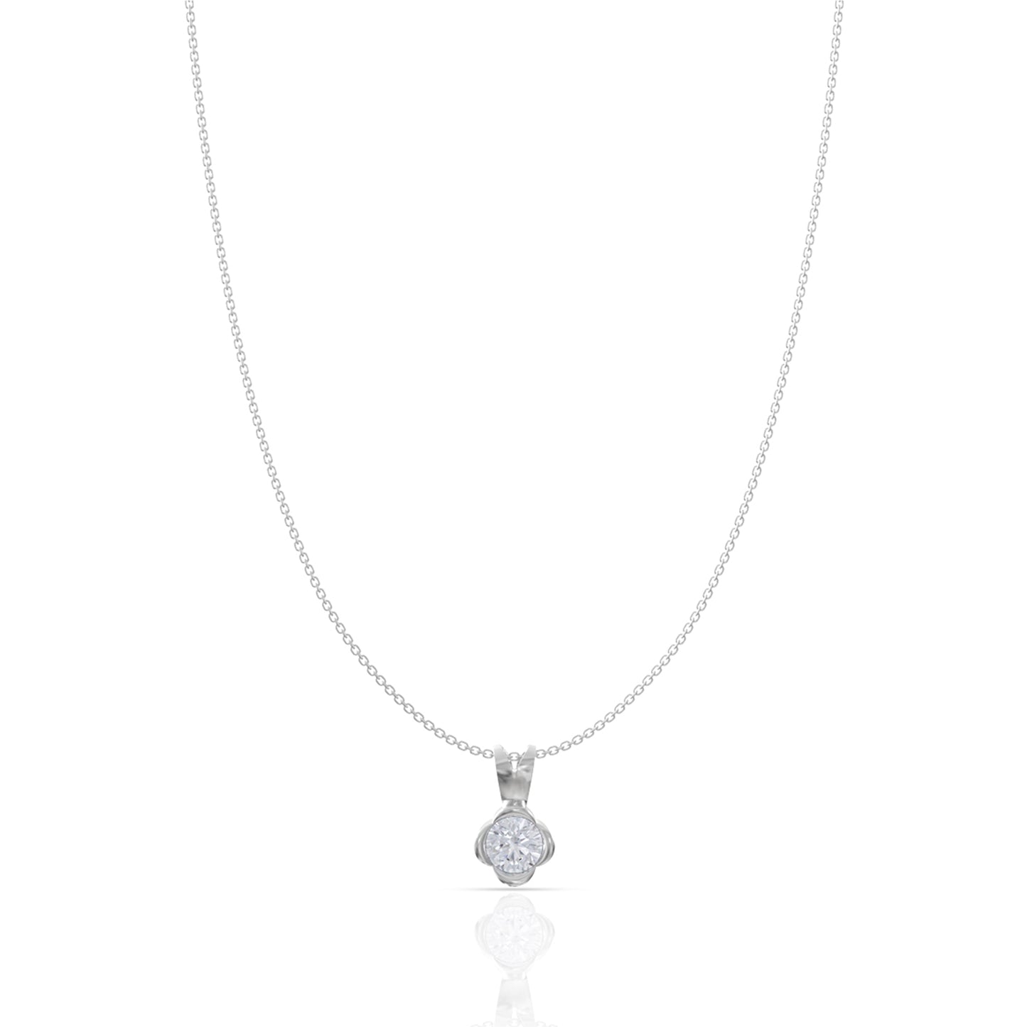 Charming Floral Silver Pendant