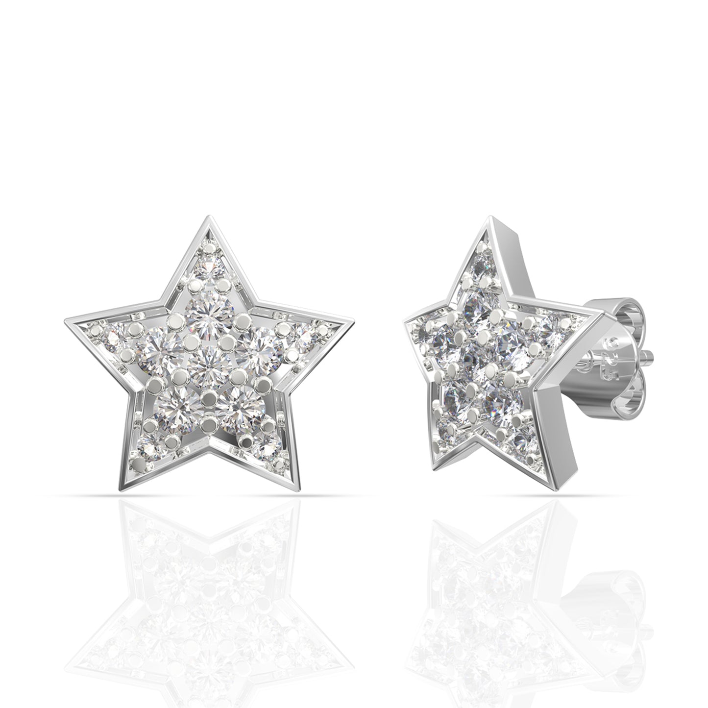 Silver Mini Star Earrings