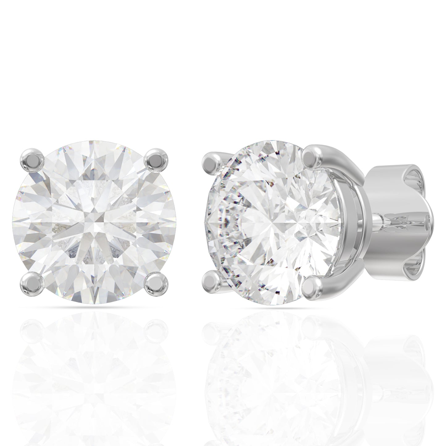 Simplicity in Solitaire Diamond Studs
