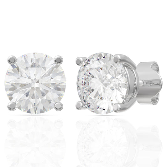 Simplicity in Solitaire Diamond Studs