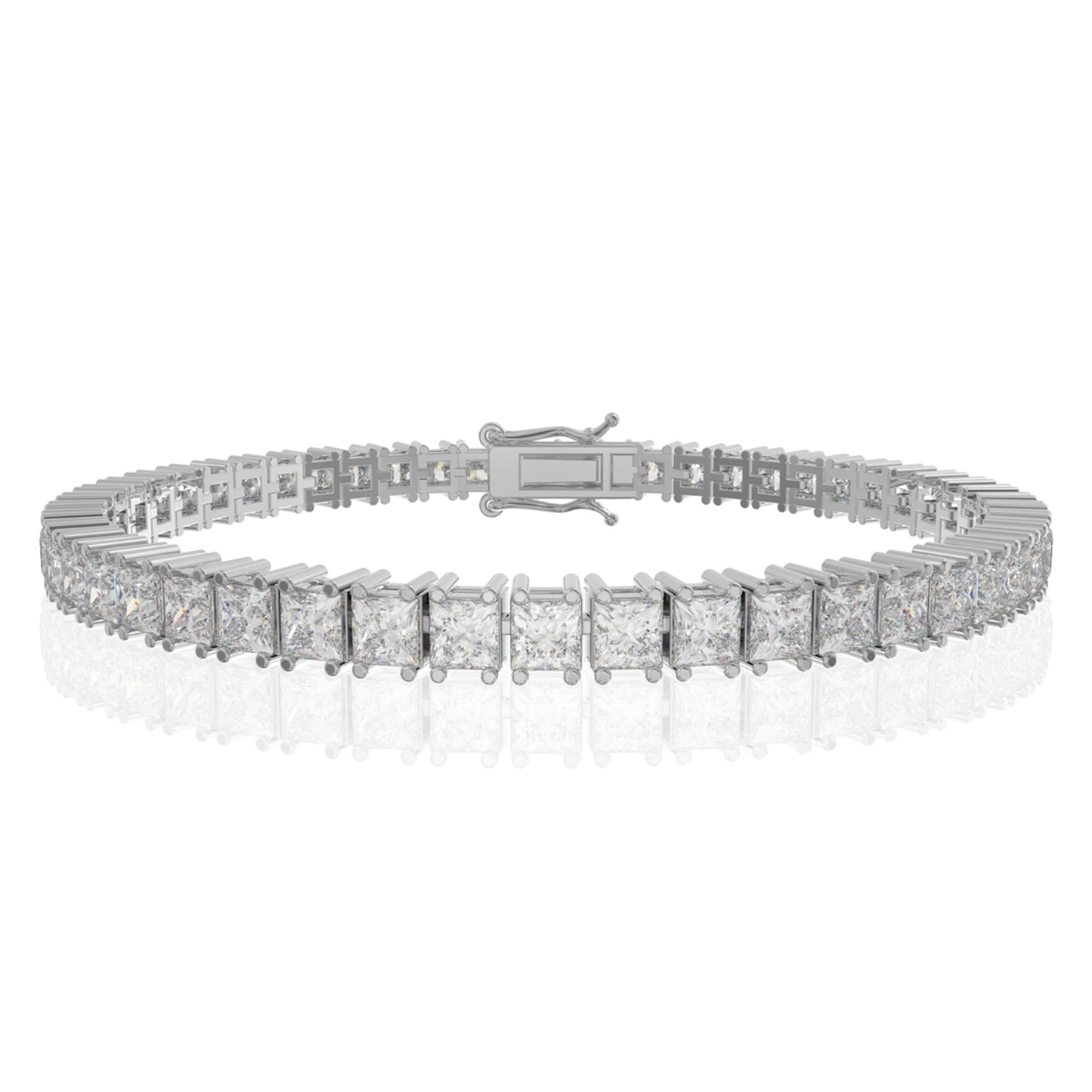 Sparkly Diamond Tennis Bracelet In Silver