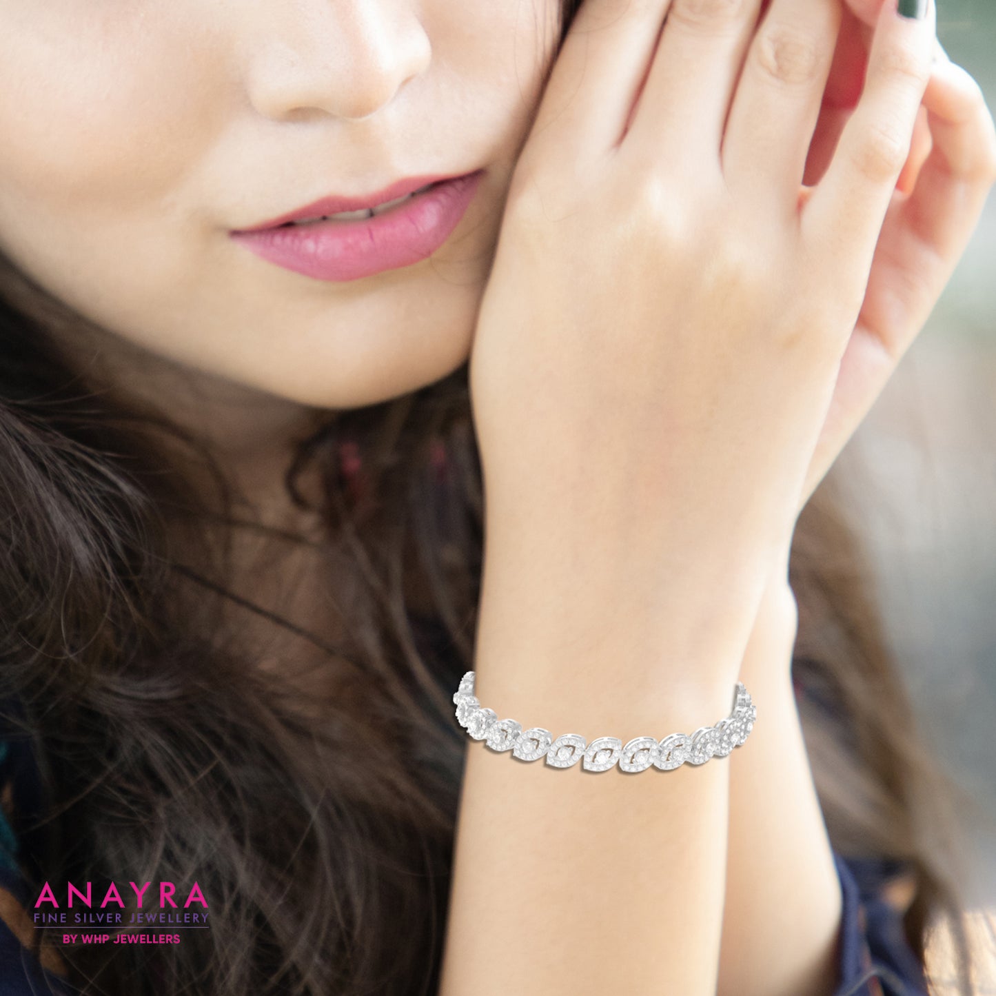 925 Sterling Silver Crystal Cubic Tennis Bracelet