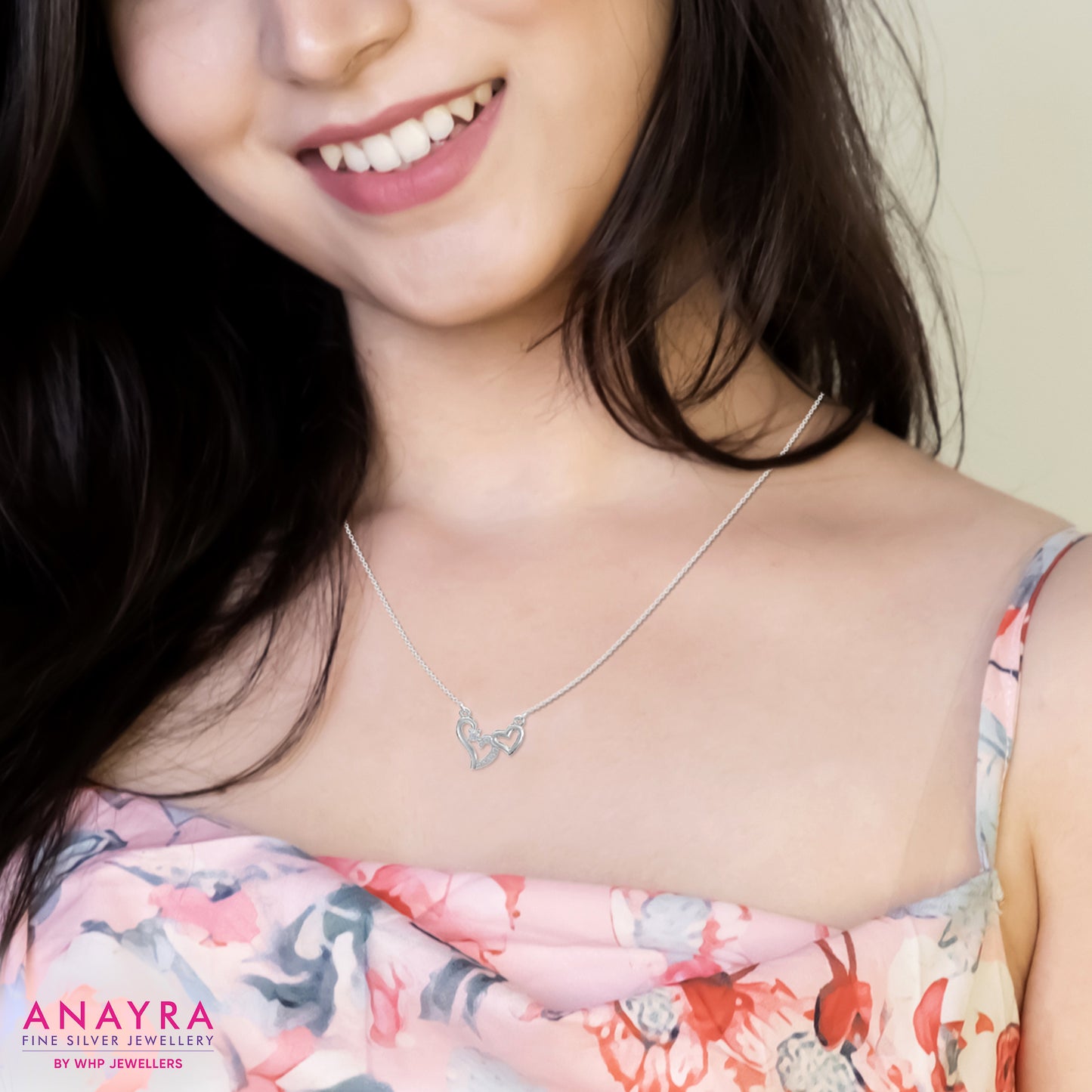 In Love Silver Hearts Pendant