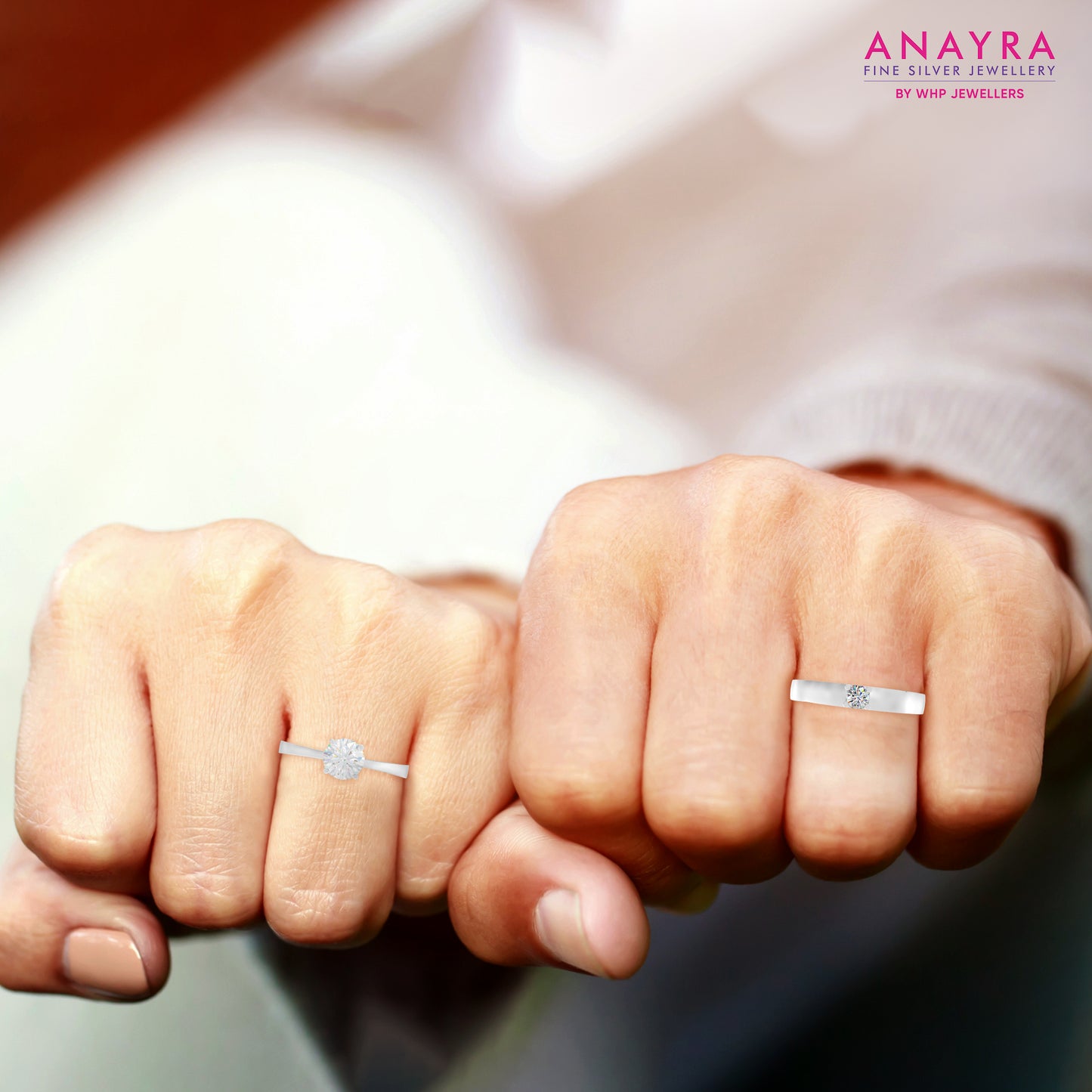 Classic Solitaire Couple Rings