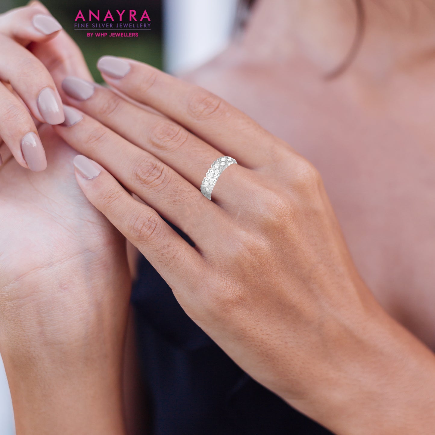 Cupid Eternity Silver Band