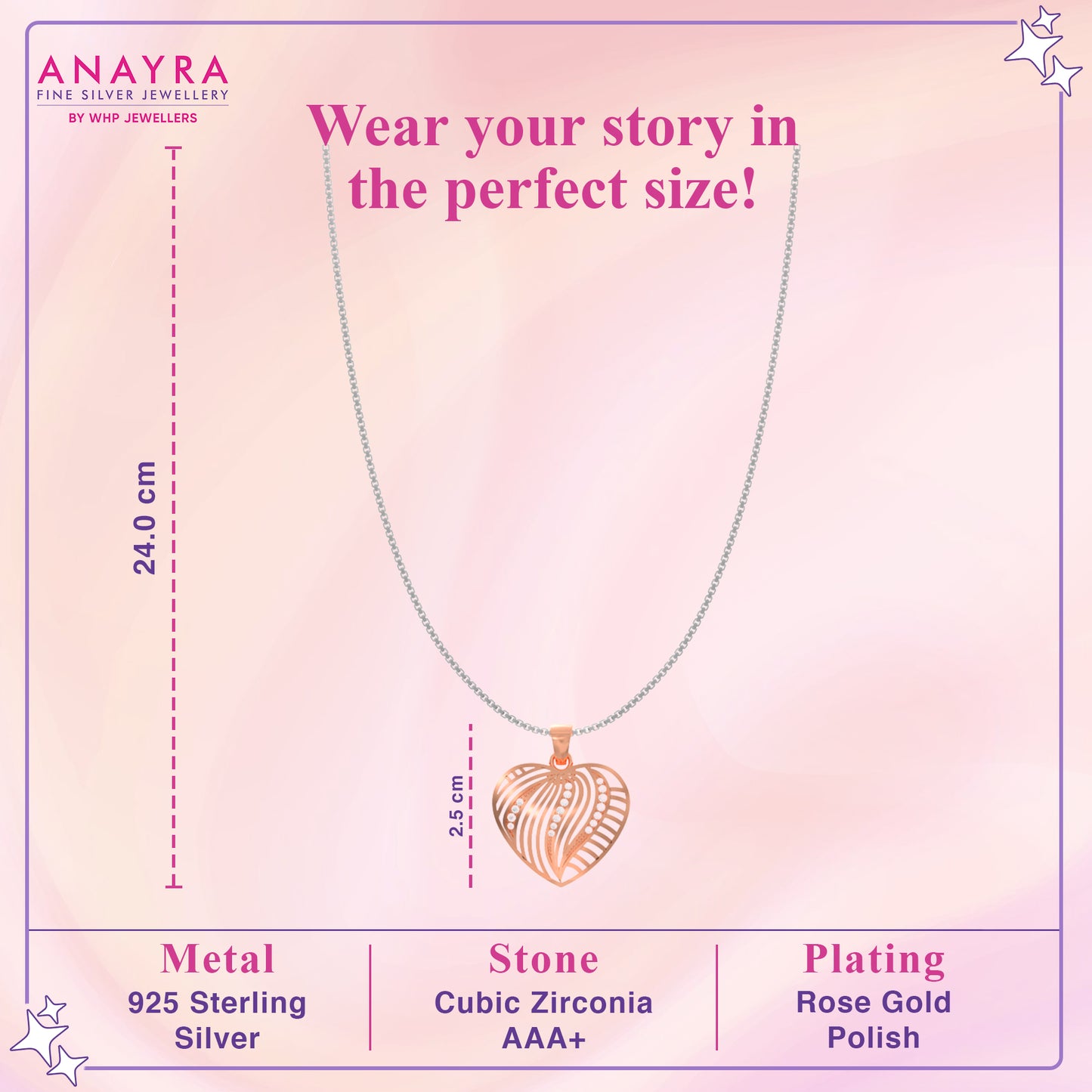Silver Precious Heart Pendant