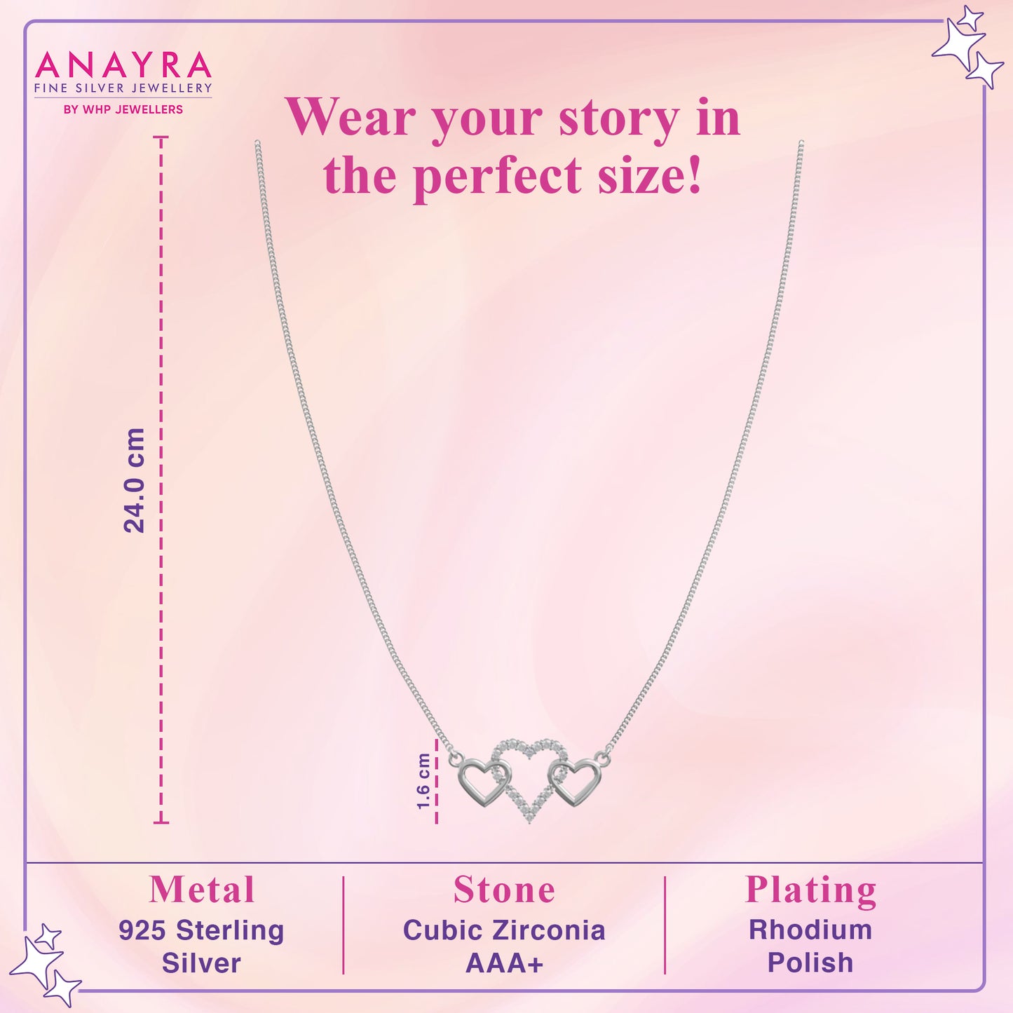 Link in Love Pendant with Chain