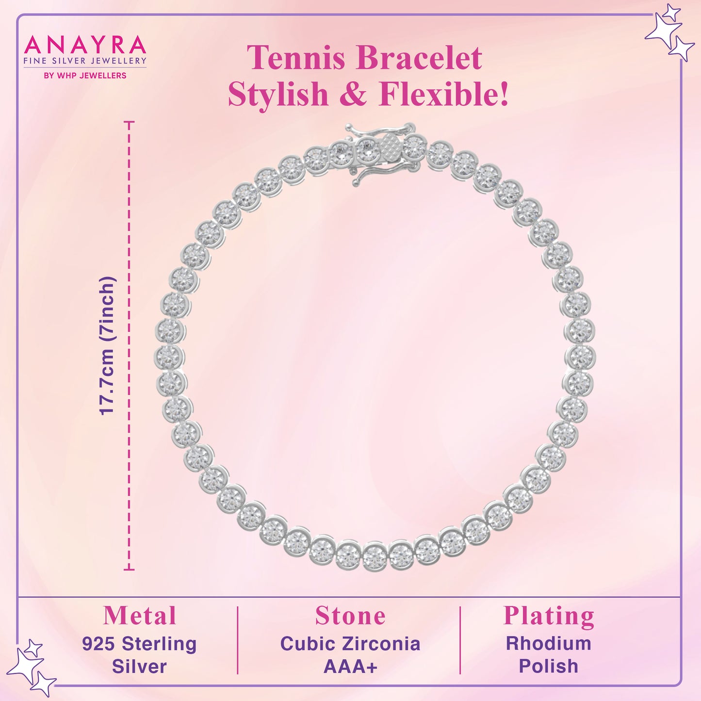 Diamond Tennis Bracelet in Silver