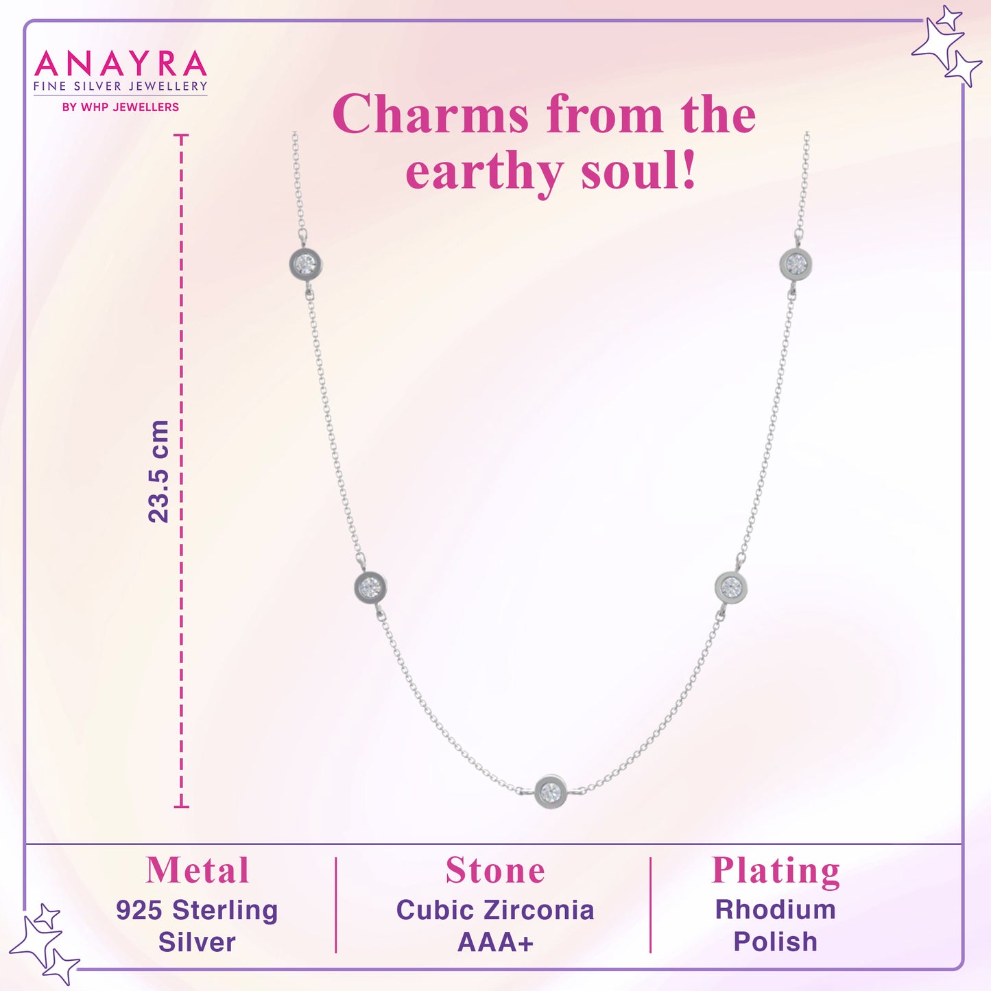Blissful Charm Silver Necklace