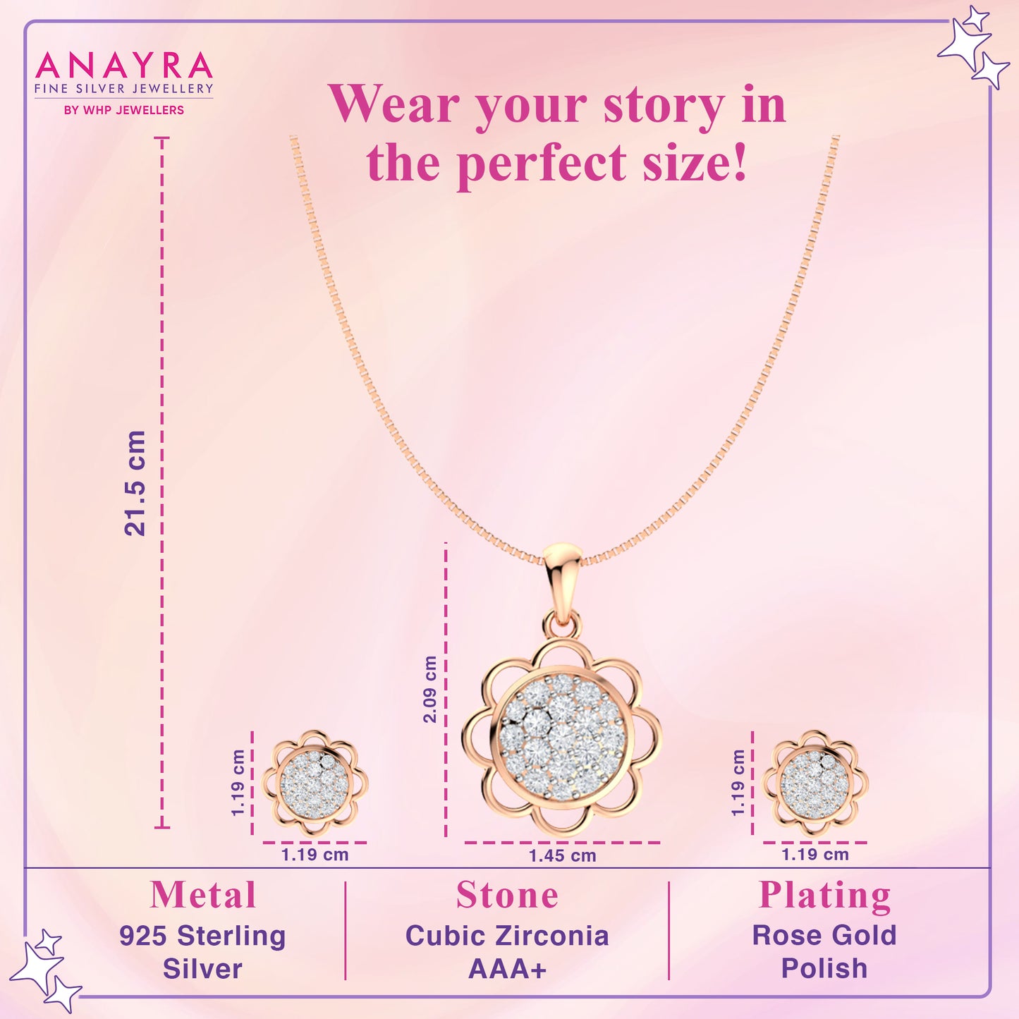 Shining Sphere Silver Pendant Set
