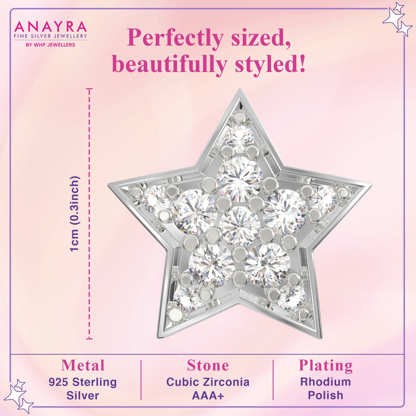 Silver Mini Star Earrings