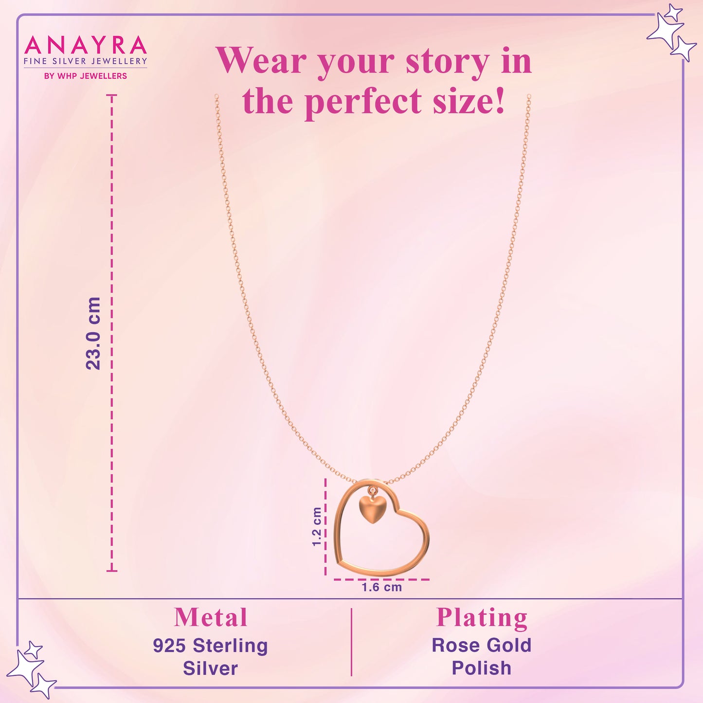 Silver Heart Pendant with Link Chain