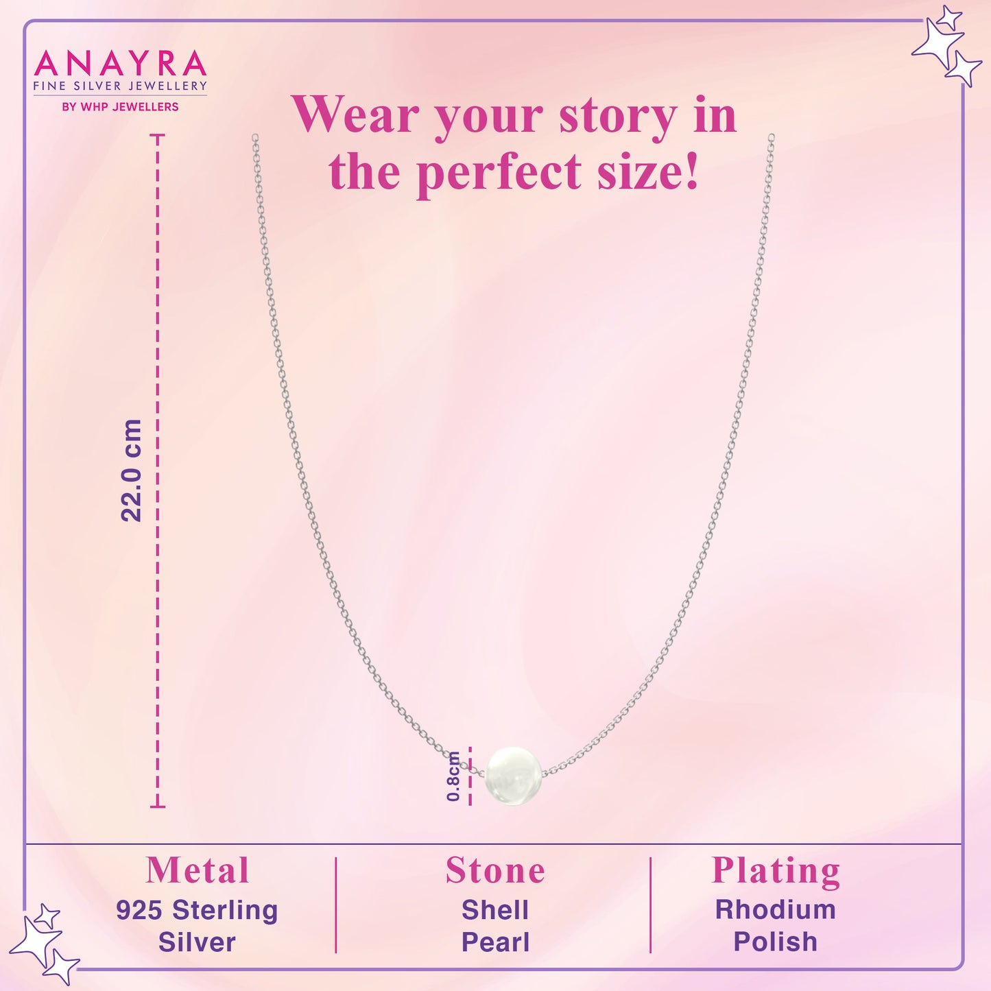 925 Silver A Pearl of Love Necklace
