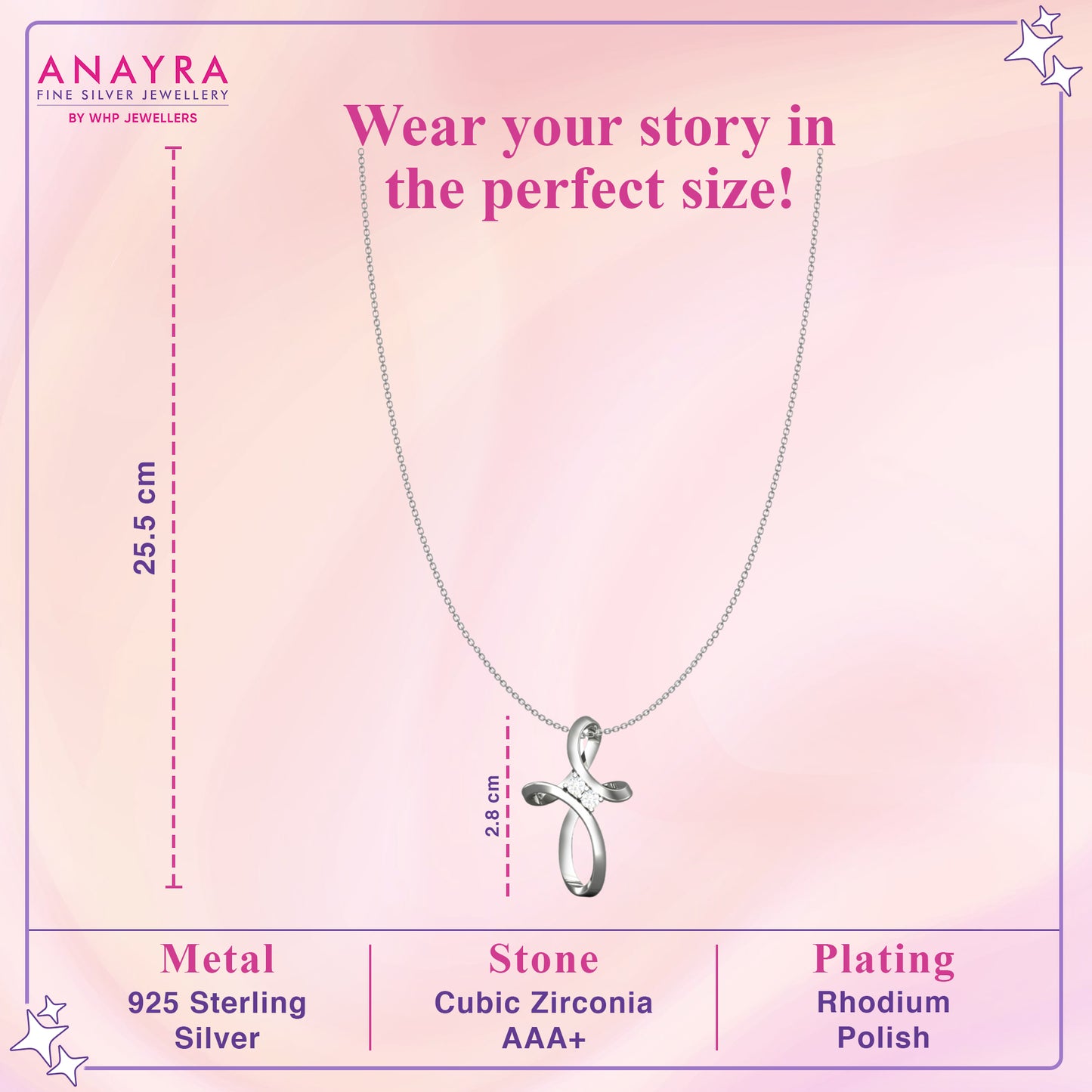 Men's Stylish Silver Cross Locket