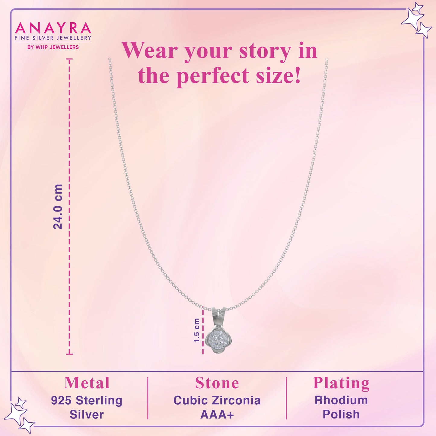 Charming Floral Silver Pendant