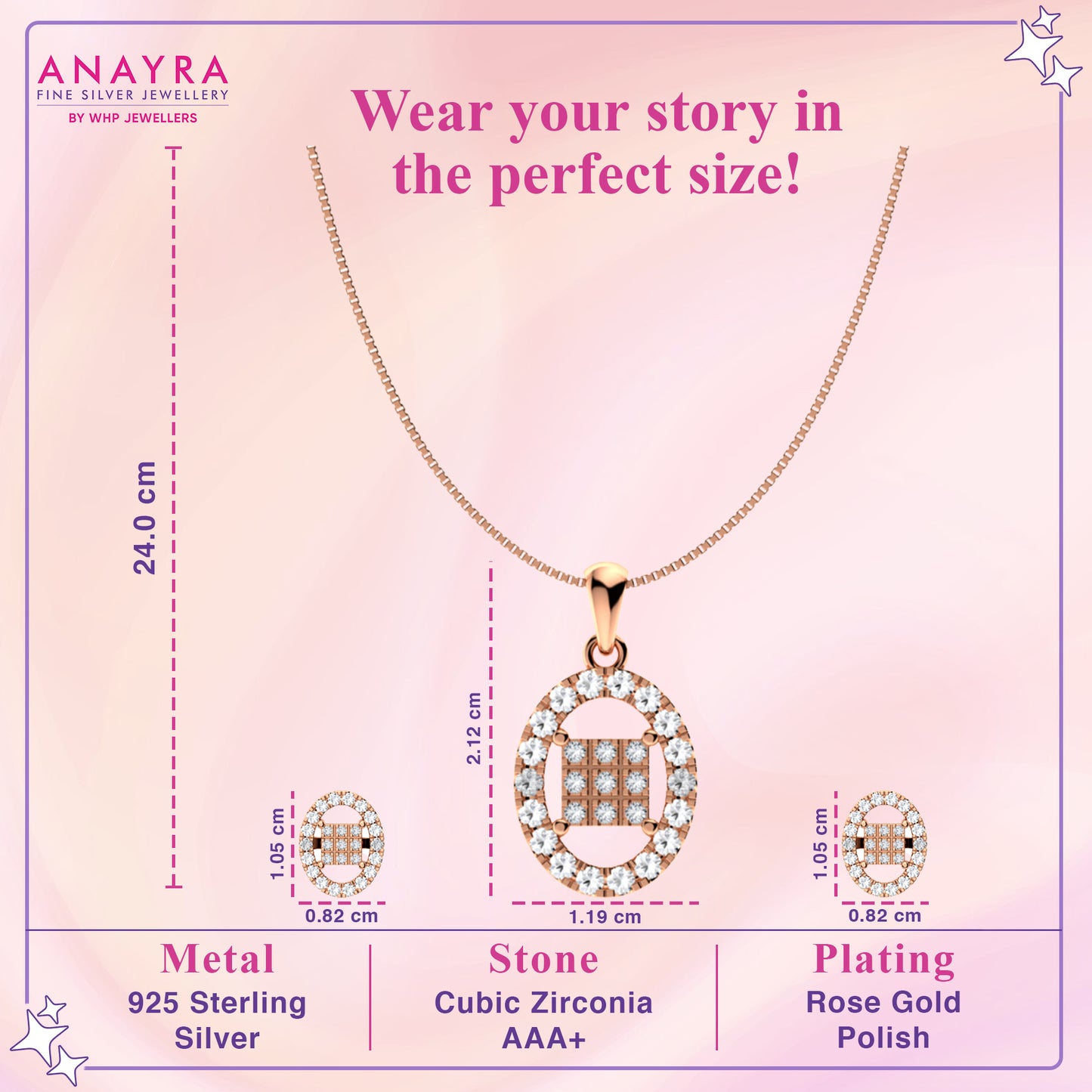 Classic Diamond Studded Silver Pendant