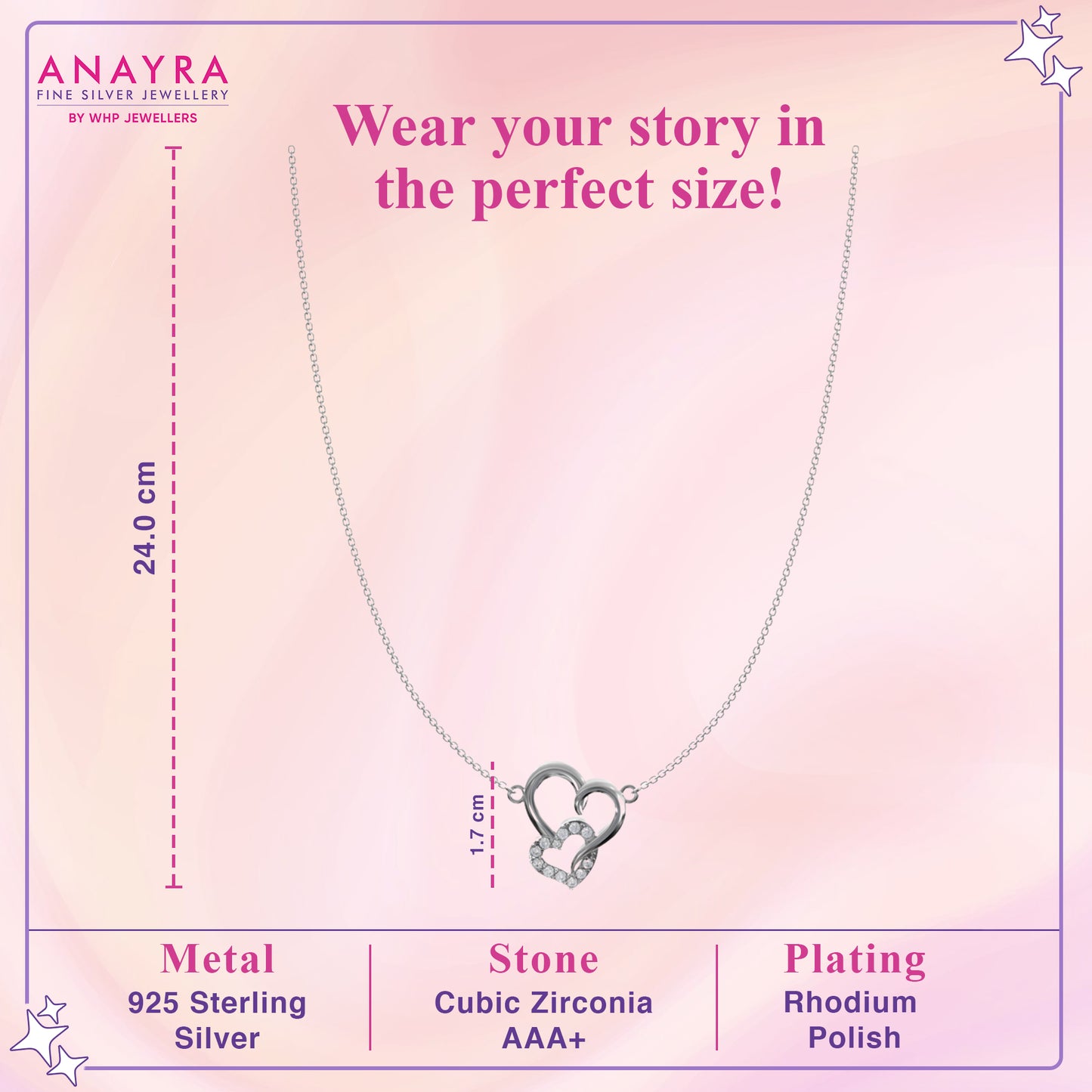 Heart Pendant with Link Chain