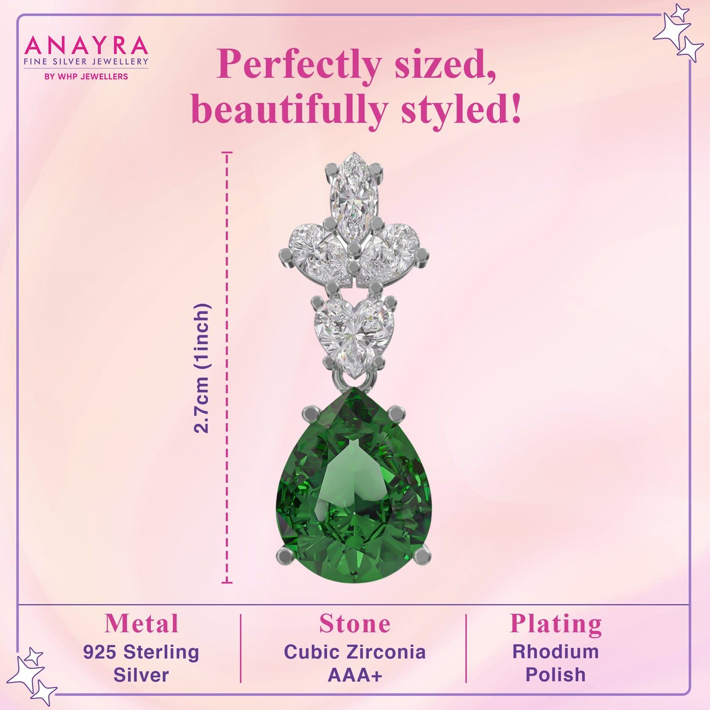 Crystal Green Diamond Earring