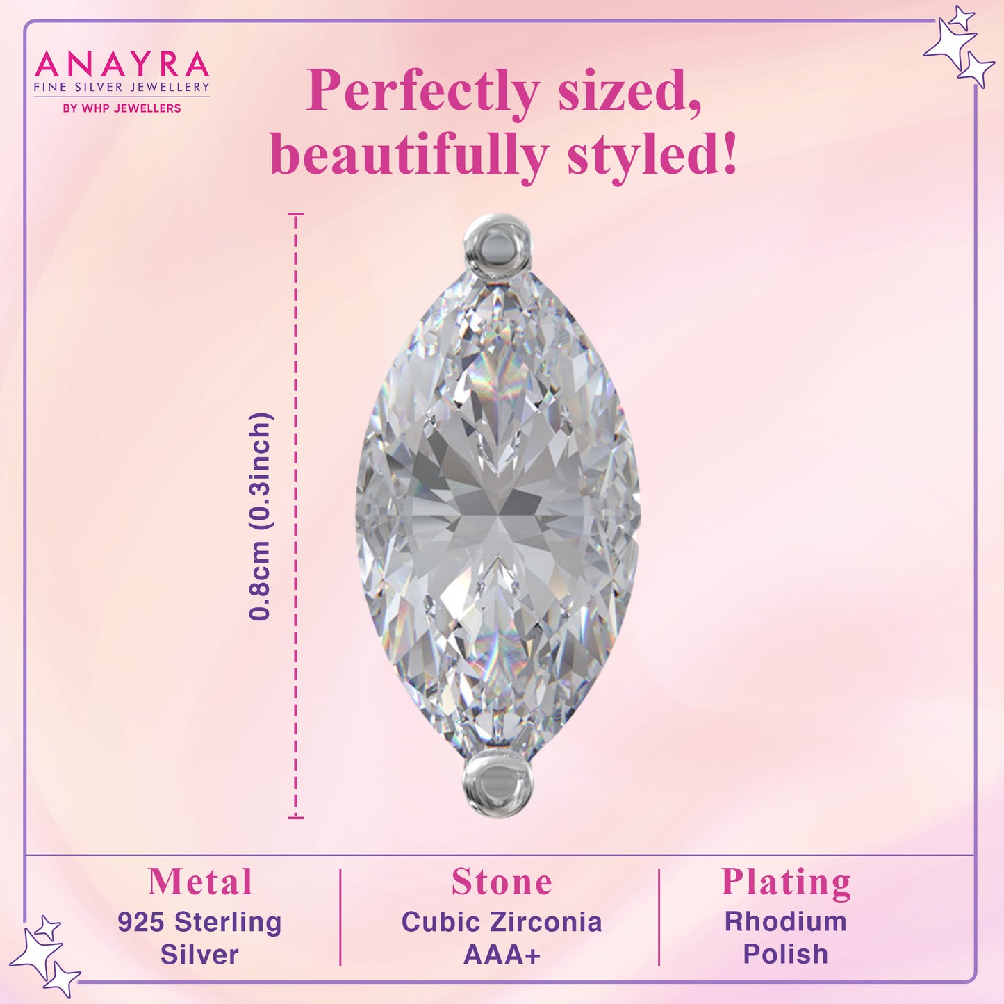Silver Zircon Classic Stud Earrings