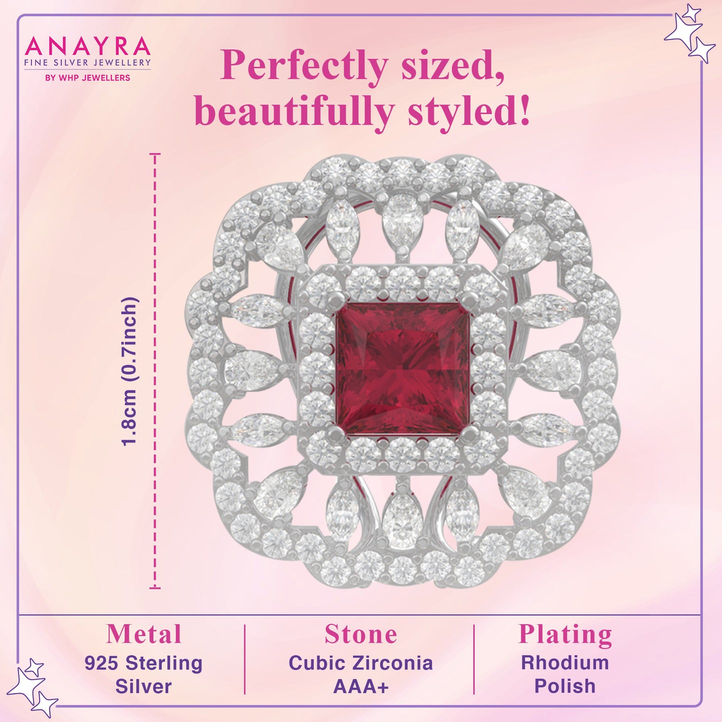 Classic Red Cubic Stud Earrings Perfect for Any Occasion