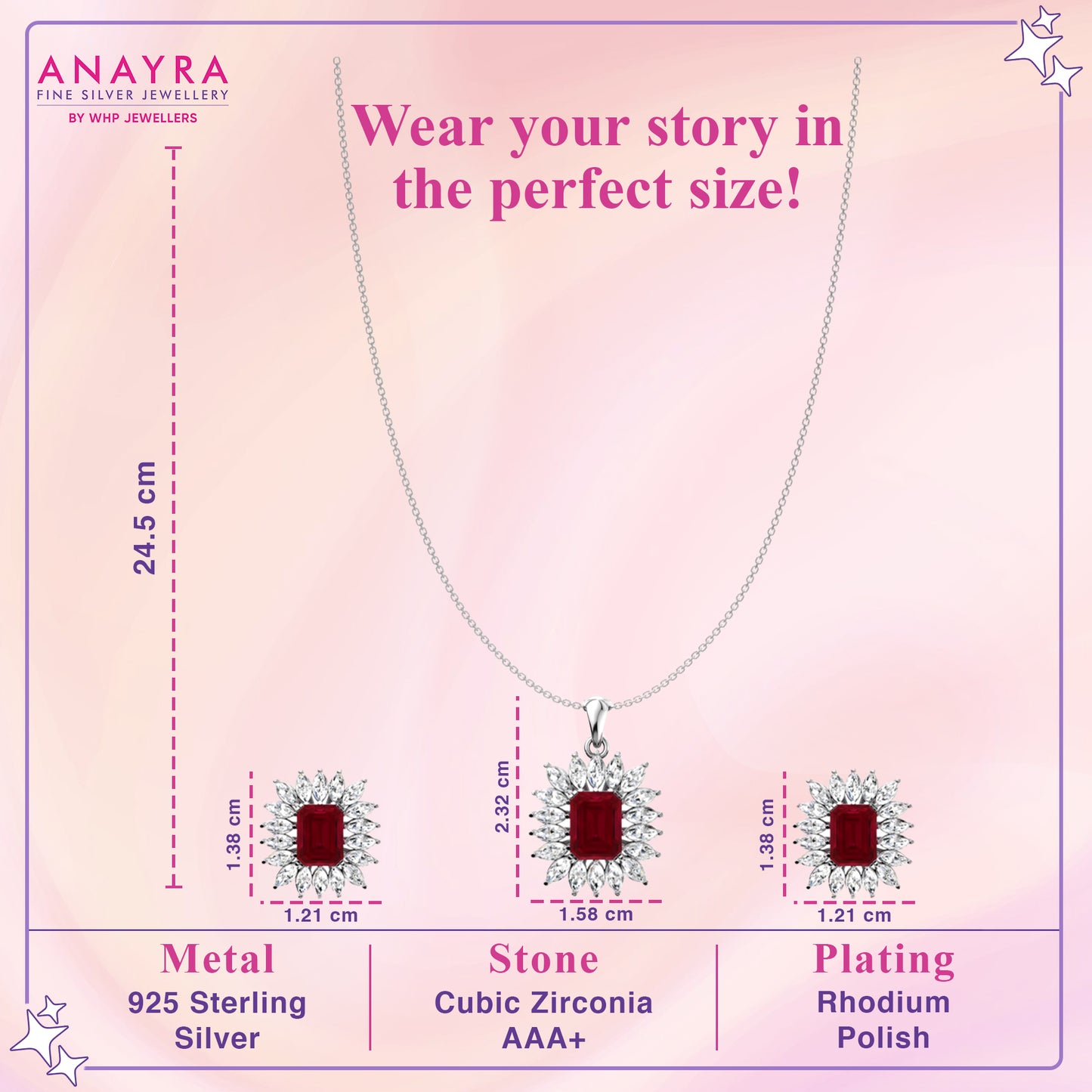 Silver Royal Red Pendant