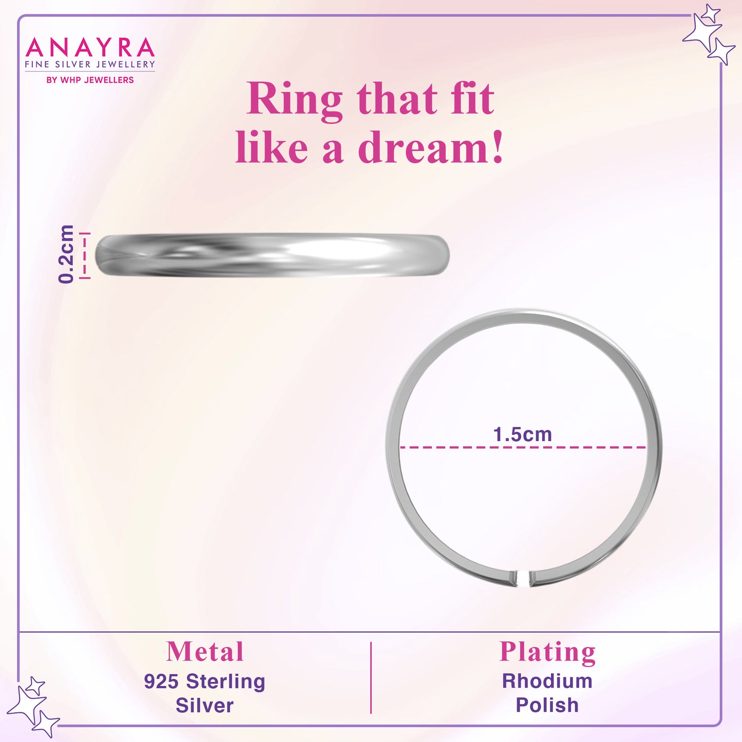 Timeless Adjustable Silver Band Ring