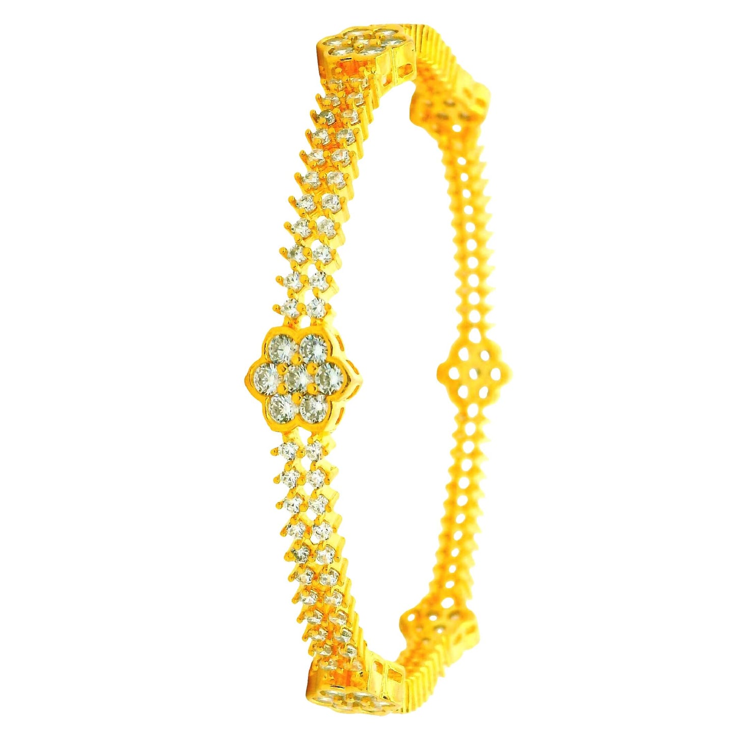 Ornate Vine Filigree Gold Plated Bangles