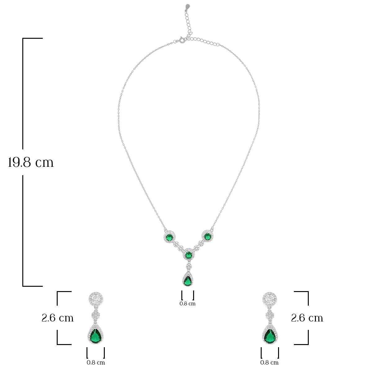 Graceful Emerald Necklace Set