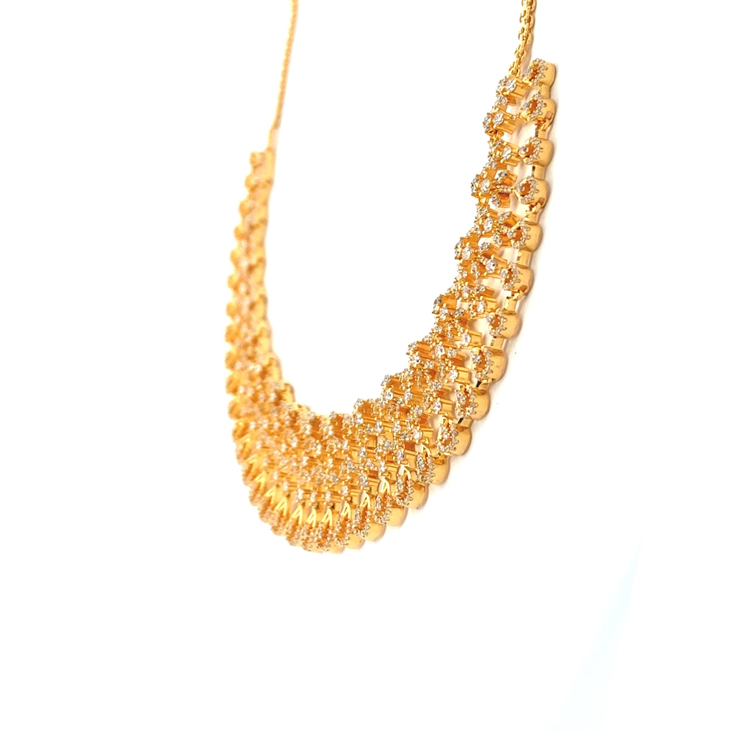 Pearl Dew Drop Gold Necklace Set