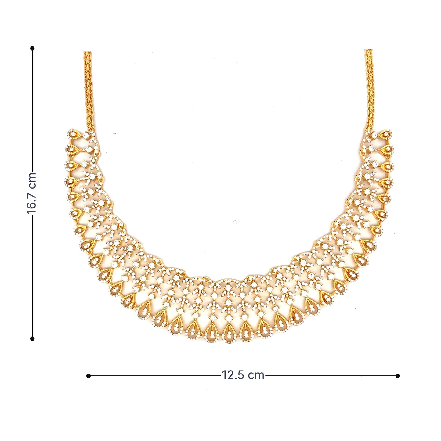 Pearl Dew Drop Gold Necklace Set