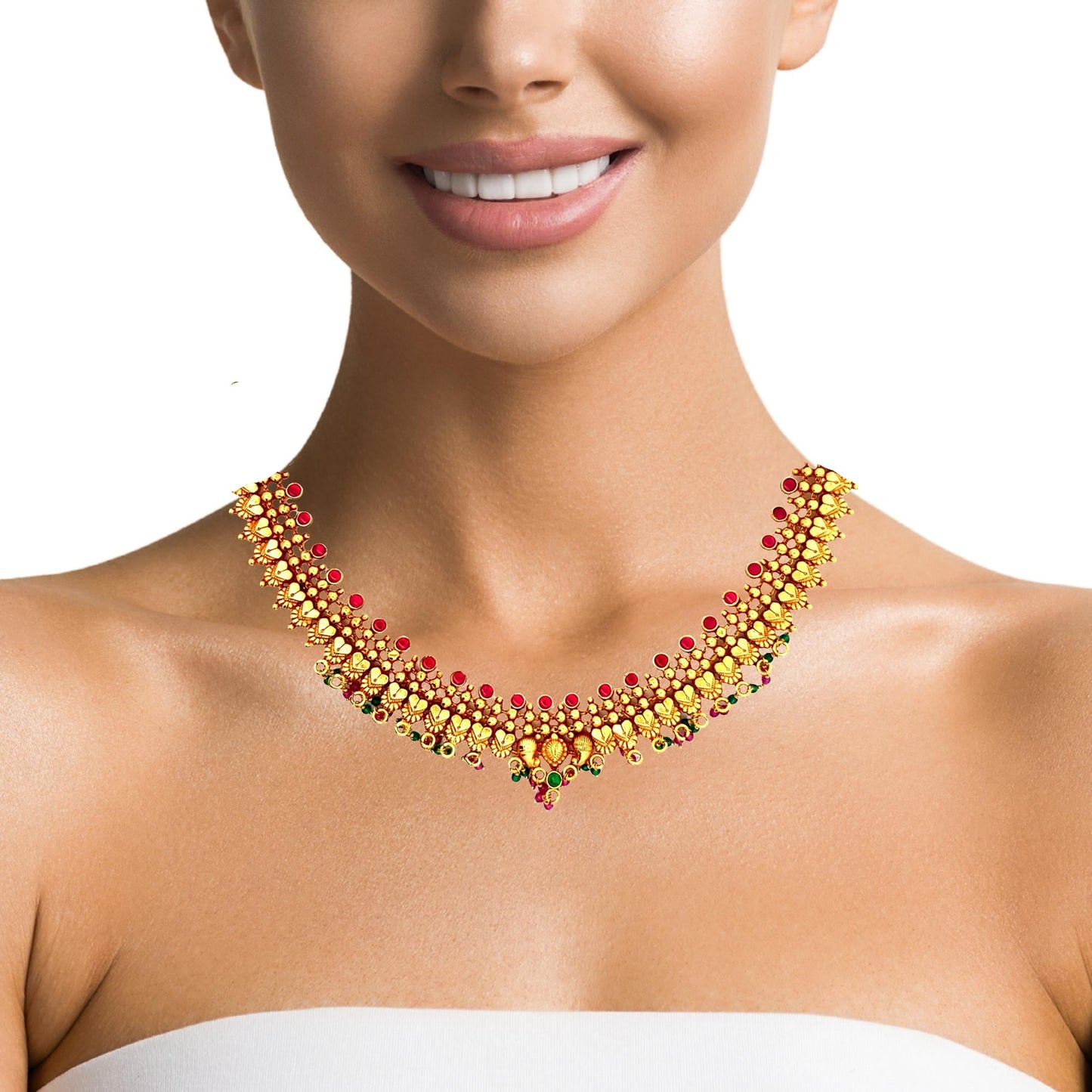 Vintage Temple Design Necklace Set