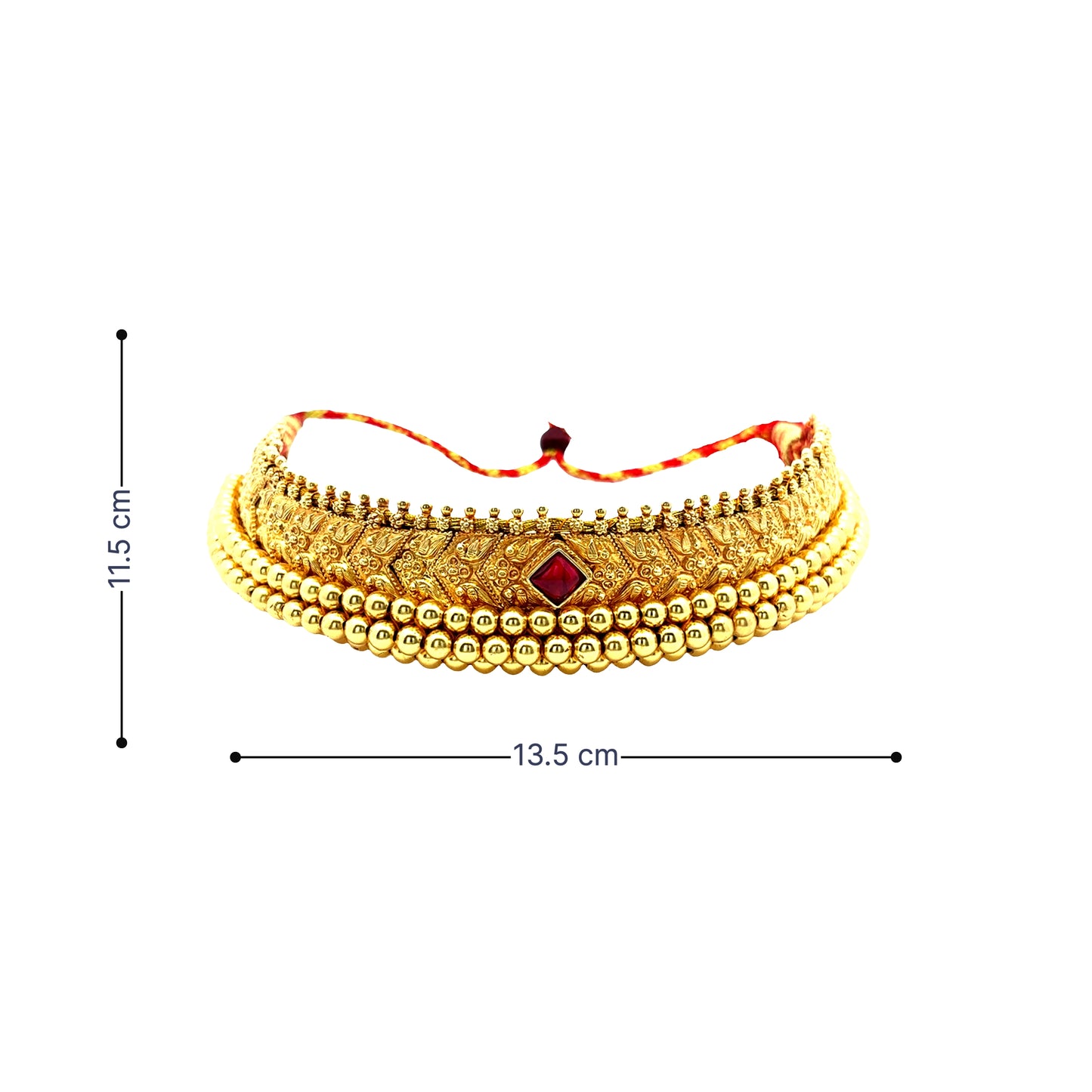 Antique Finish Gold Choker Set