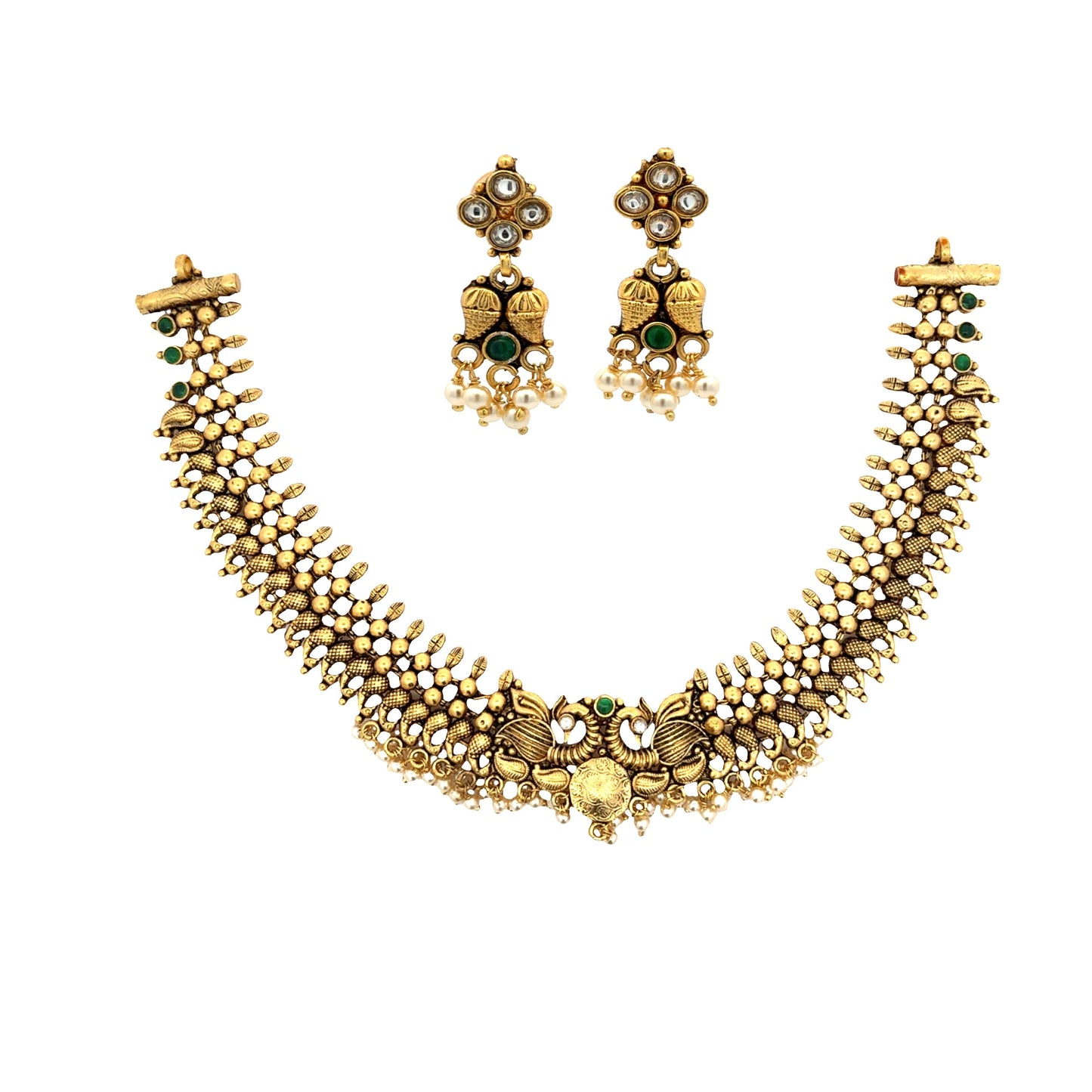 Gold Plated Choker Necklace Set