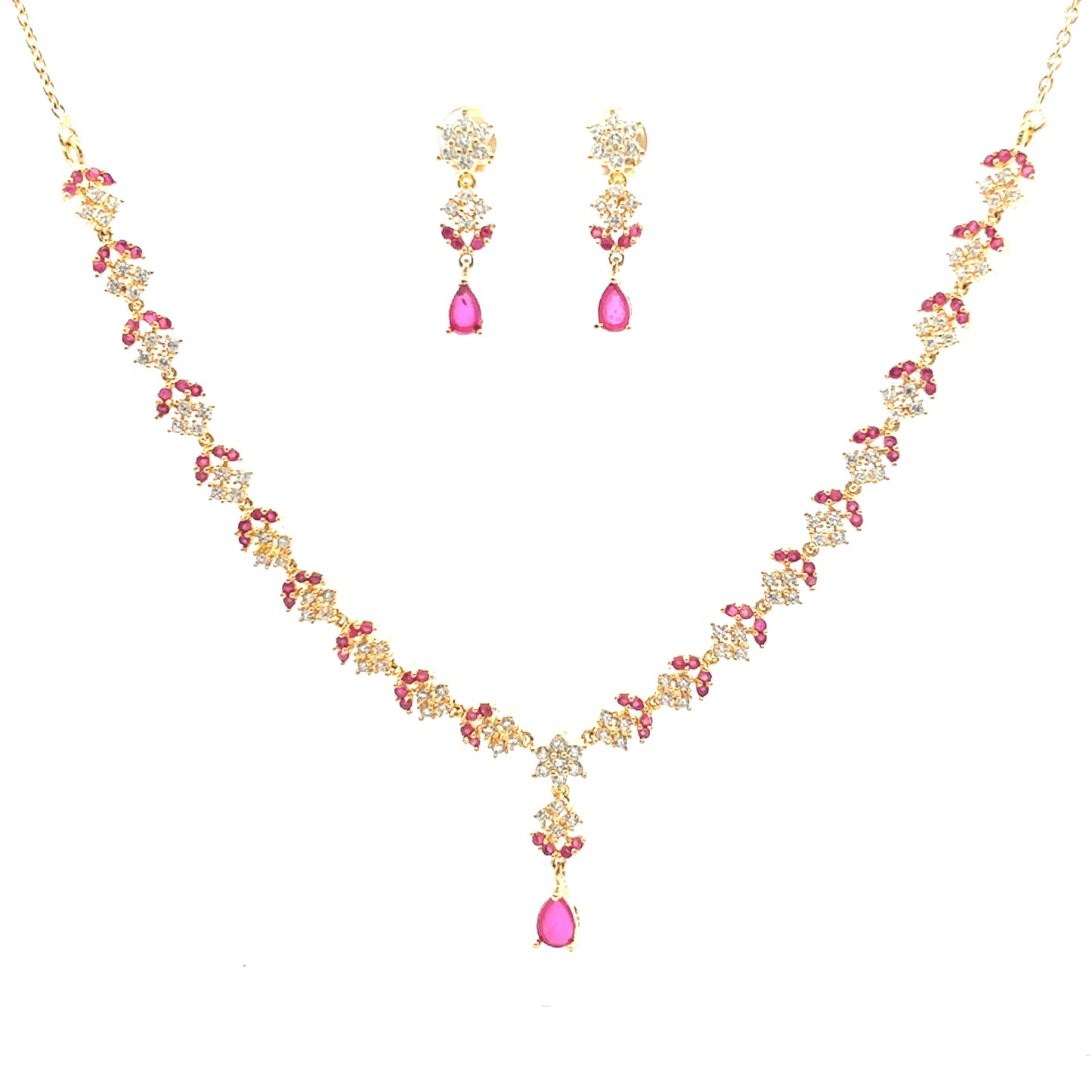 Royal Ruby Shine Necklace Set