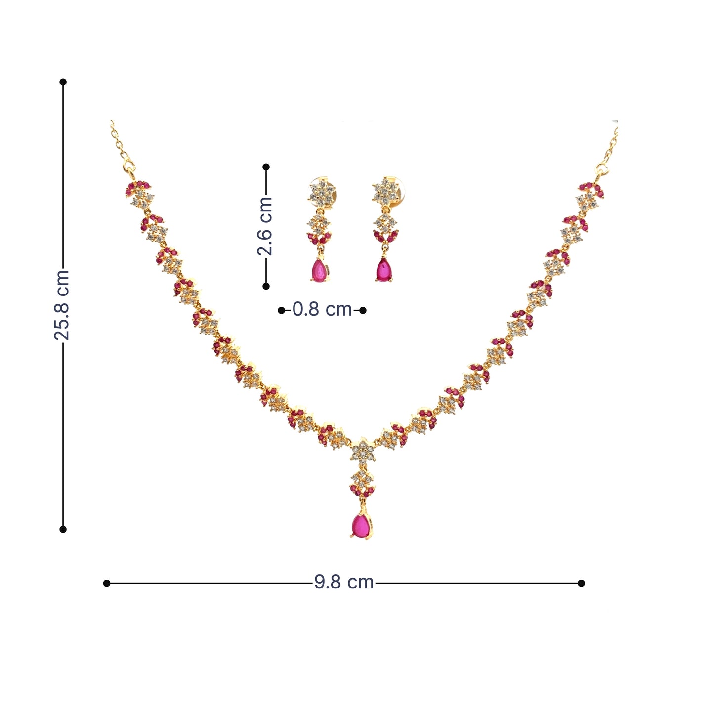 Royal Ruby Shine Necklace Set